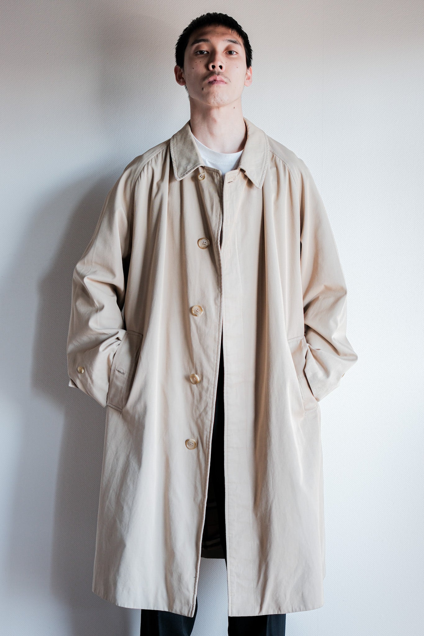 【~80’s】Vintage Grenfell Single Raglan Balmacaan Coat Size.42
