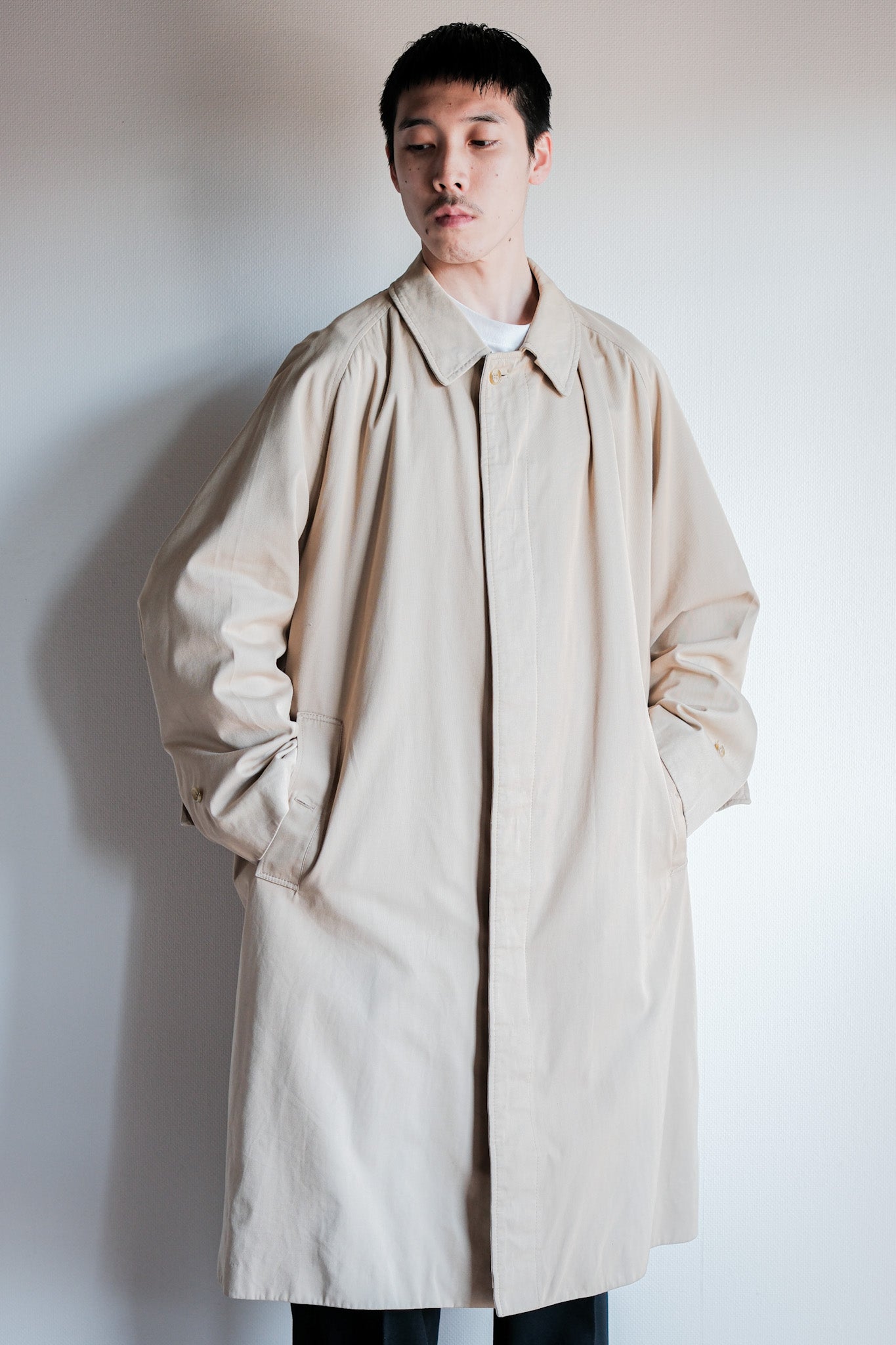 【~80’s】Vintage Grenfell Single Raglan Balmacaan Coat Size.42