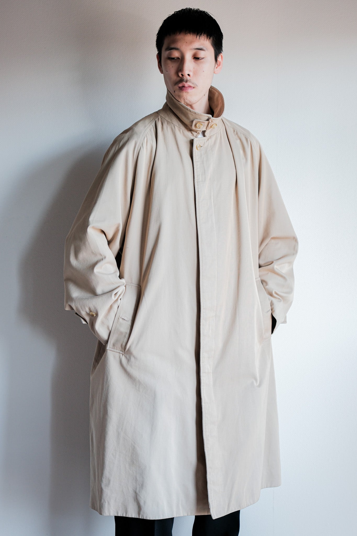 【~80’s】Vintage Grenfell Single Raglan Balmacaan Coat Size.42