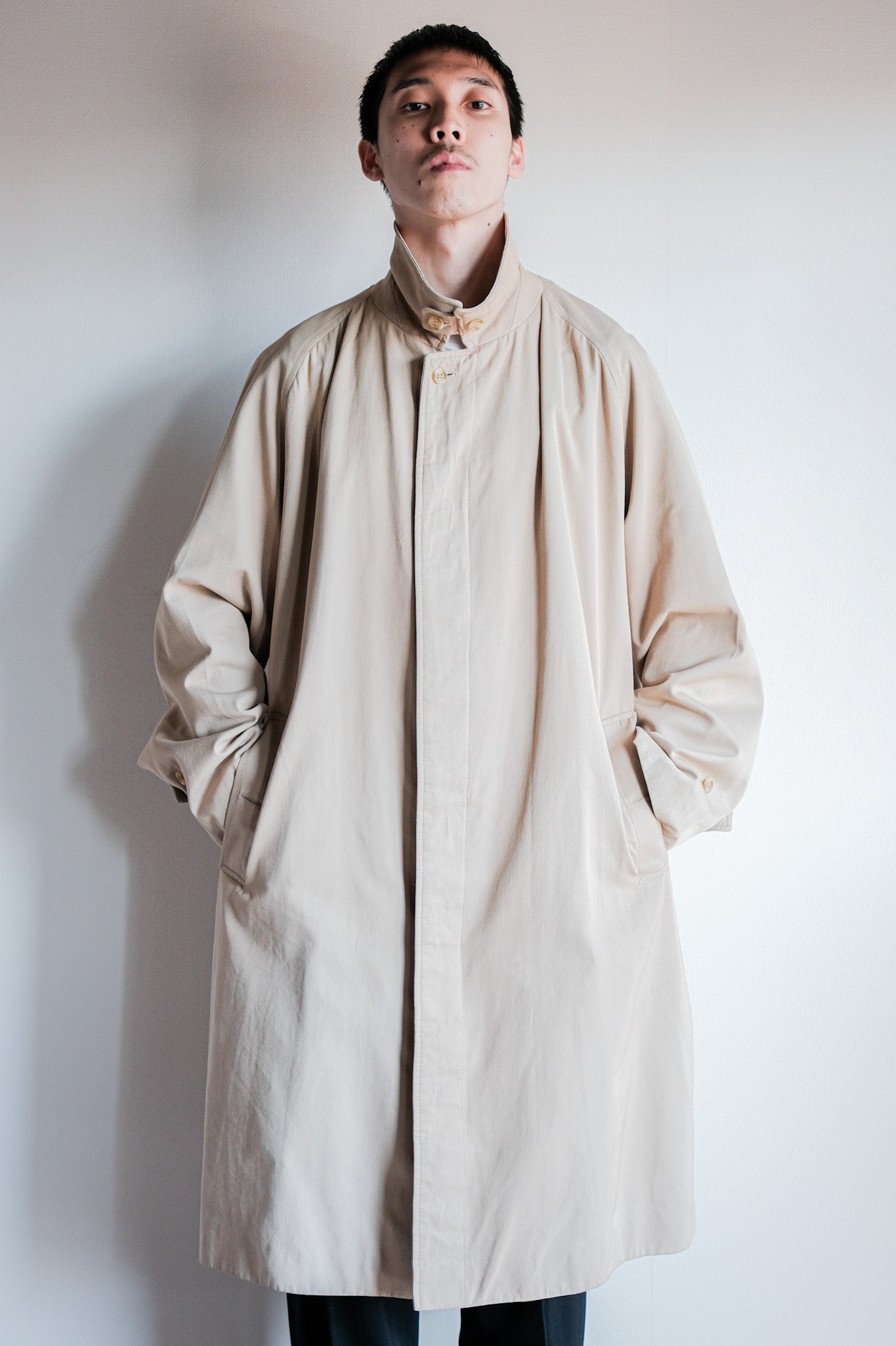 【~80’s】Vintage Grenfell Single Raglan Balmacaan Coat Size.42