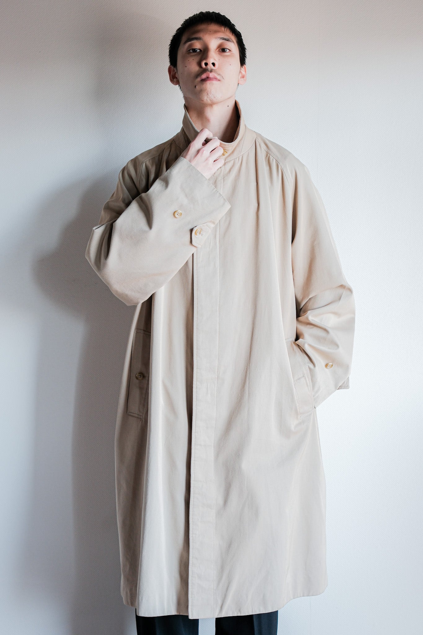 【~80’s】Vintage Grenfell Single Raglan Balmacaan Coat Size.42