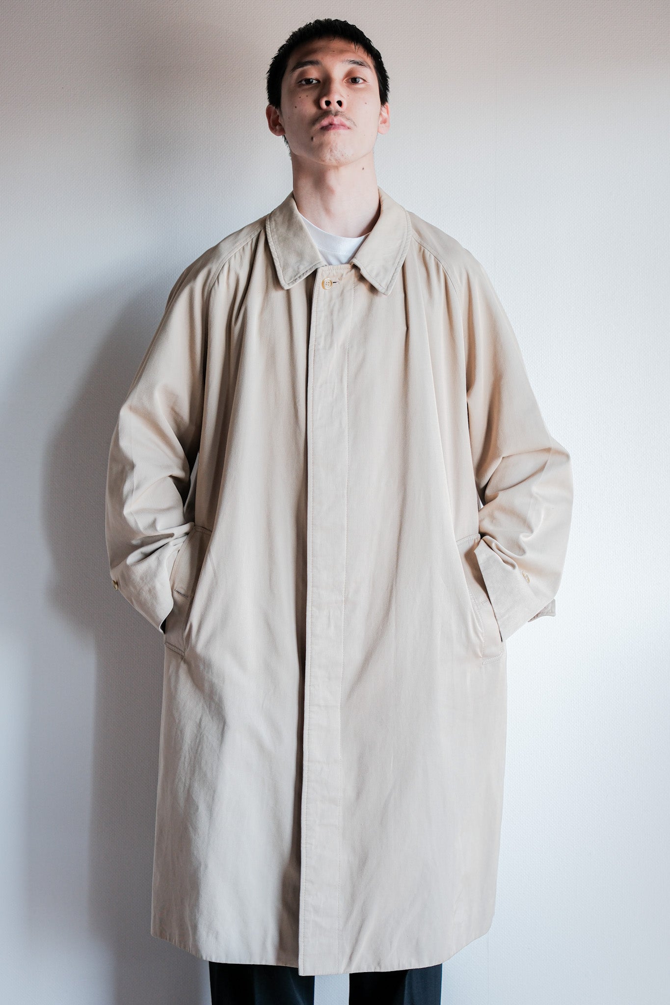 【~80’s】Vintage Grenfell Single Raglan Balmacaan Coat Size.42