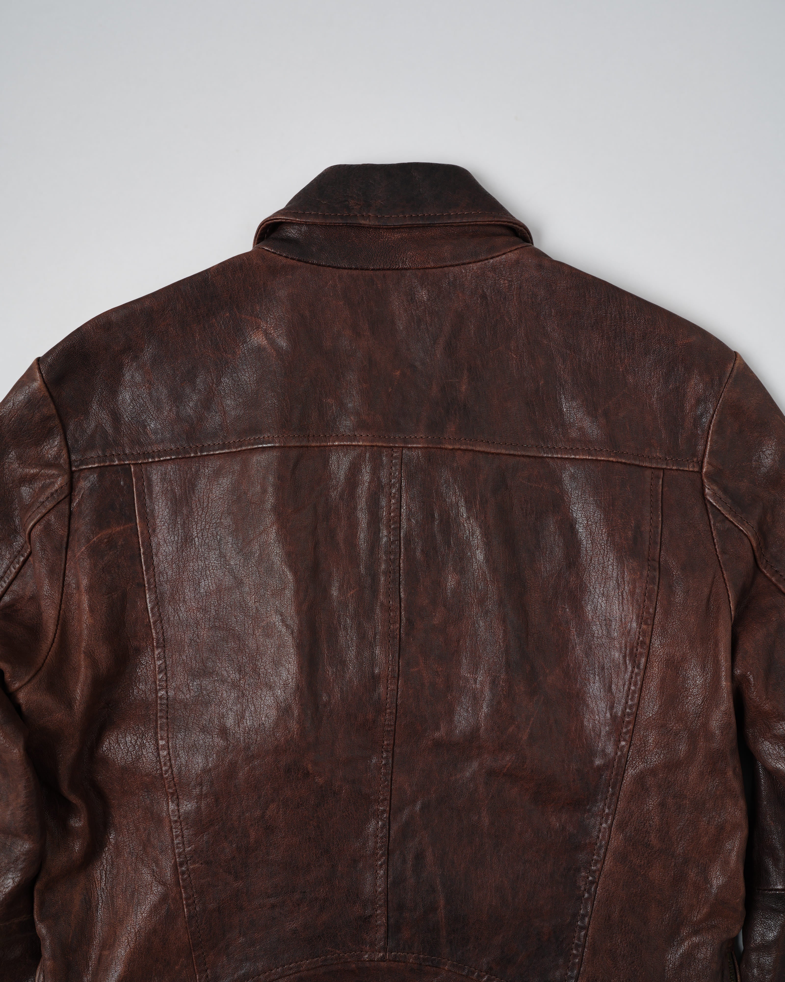 【~00’s】Old DOLCE&GABBANA Multi Pocket Leather Jacket Size.50