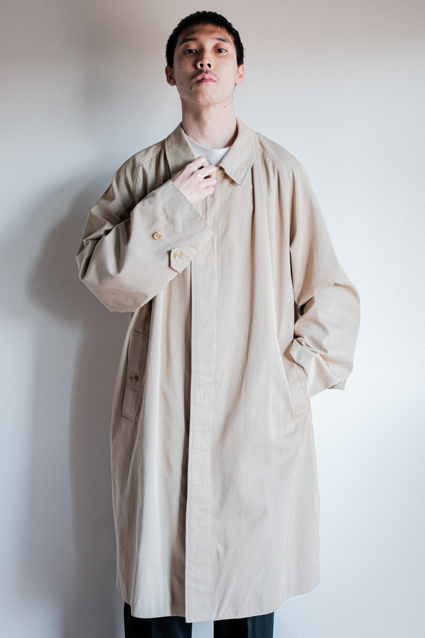 【~80’s】Vintage Grenfell Single Raglan Balmacaan Coat Size.42