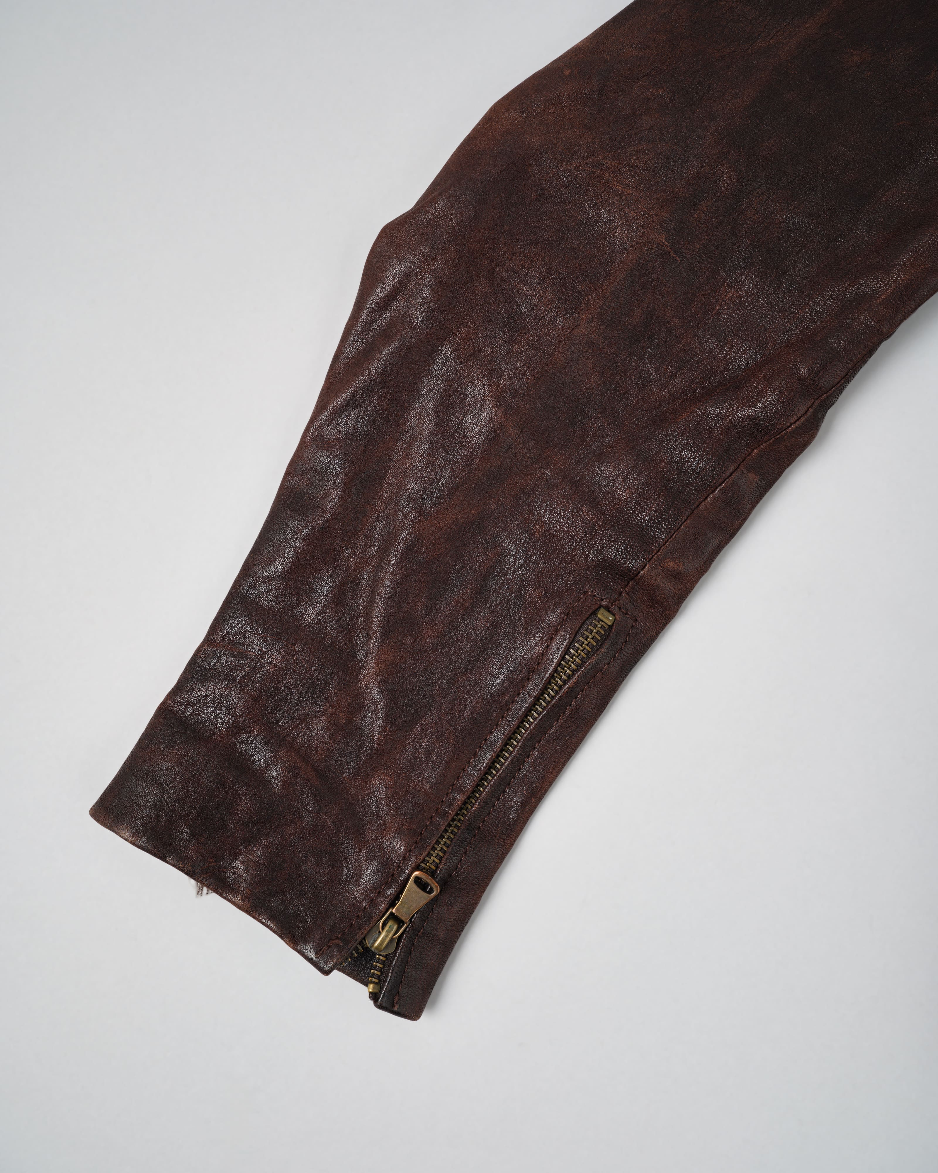 【~00’s】Old DOLCE&GABBANA Multi Pocket Leather Jacket Size.50