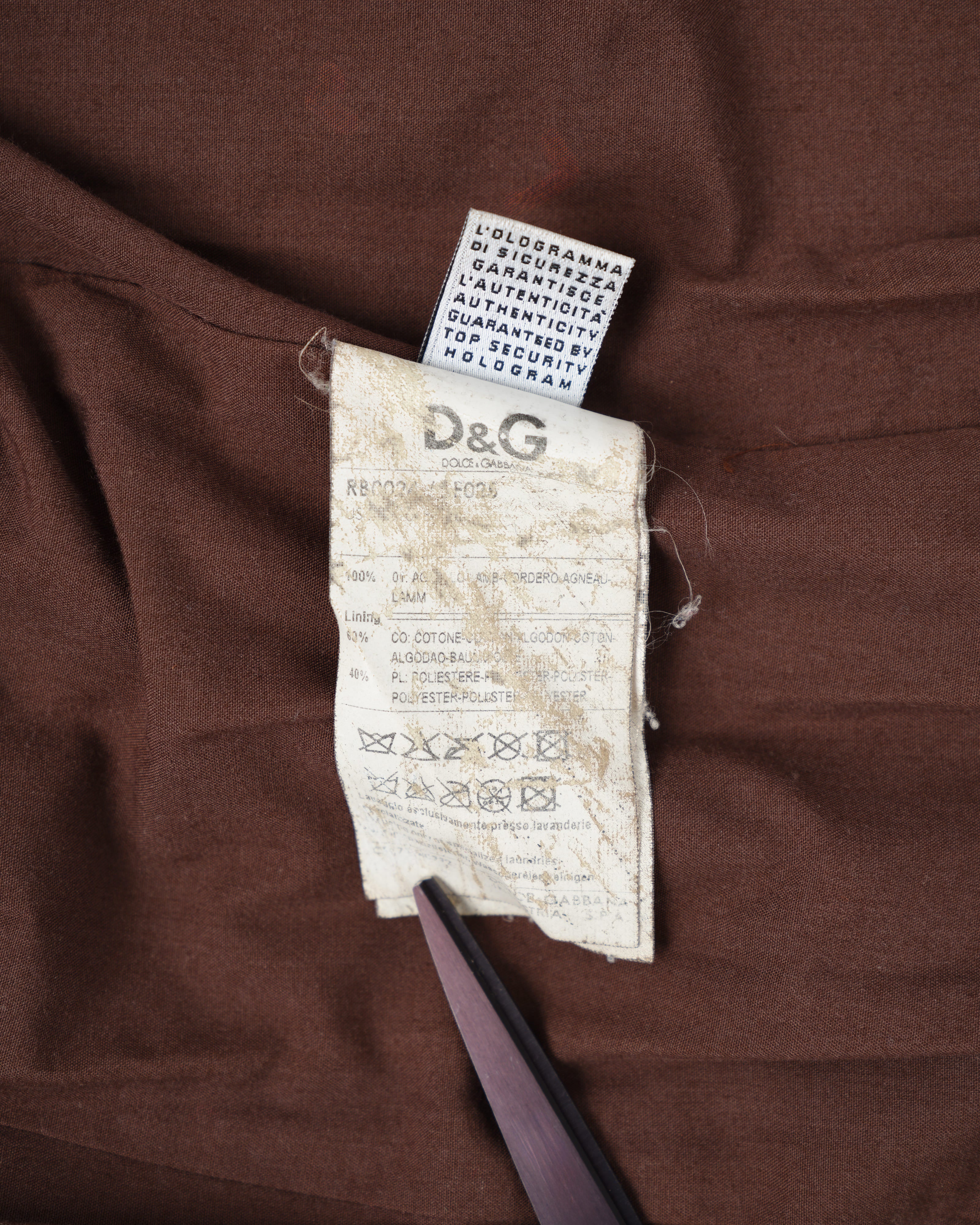 【~00’s】Old DOLCE&GABBANA Multi Pocket Leather Jacket Size.50