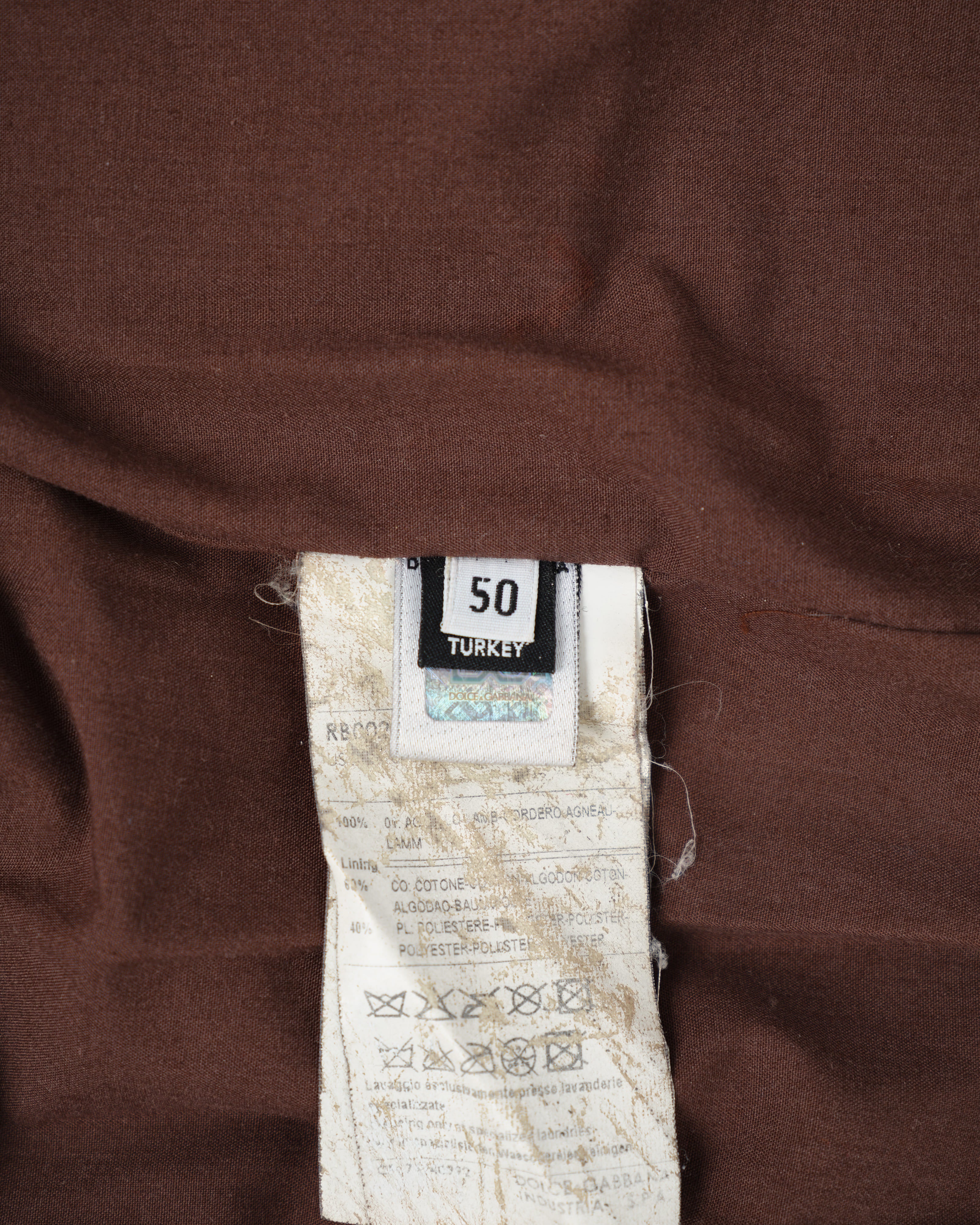 【~00’s】Old DOLCE&GABBANA Multi Pocket Leather Jacket Size.50