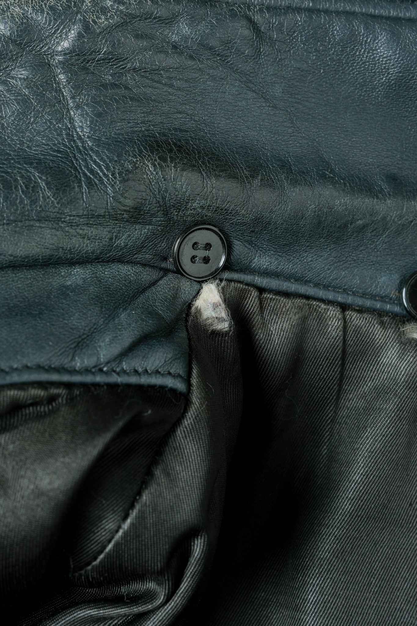 【~70's】French Air Force Pilot Leather Jacket Size.96M