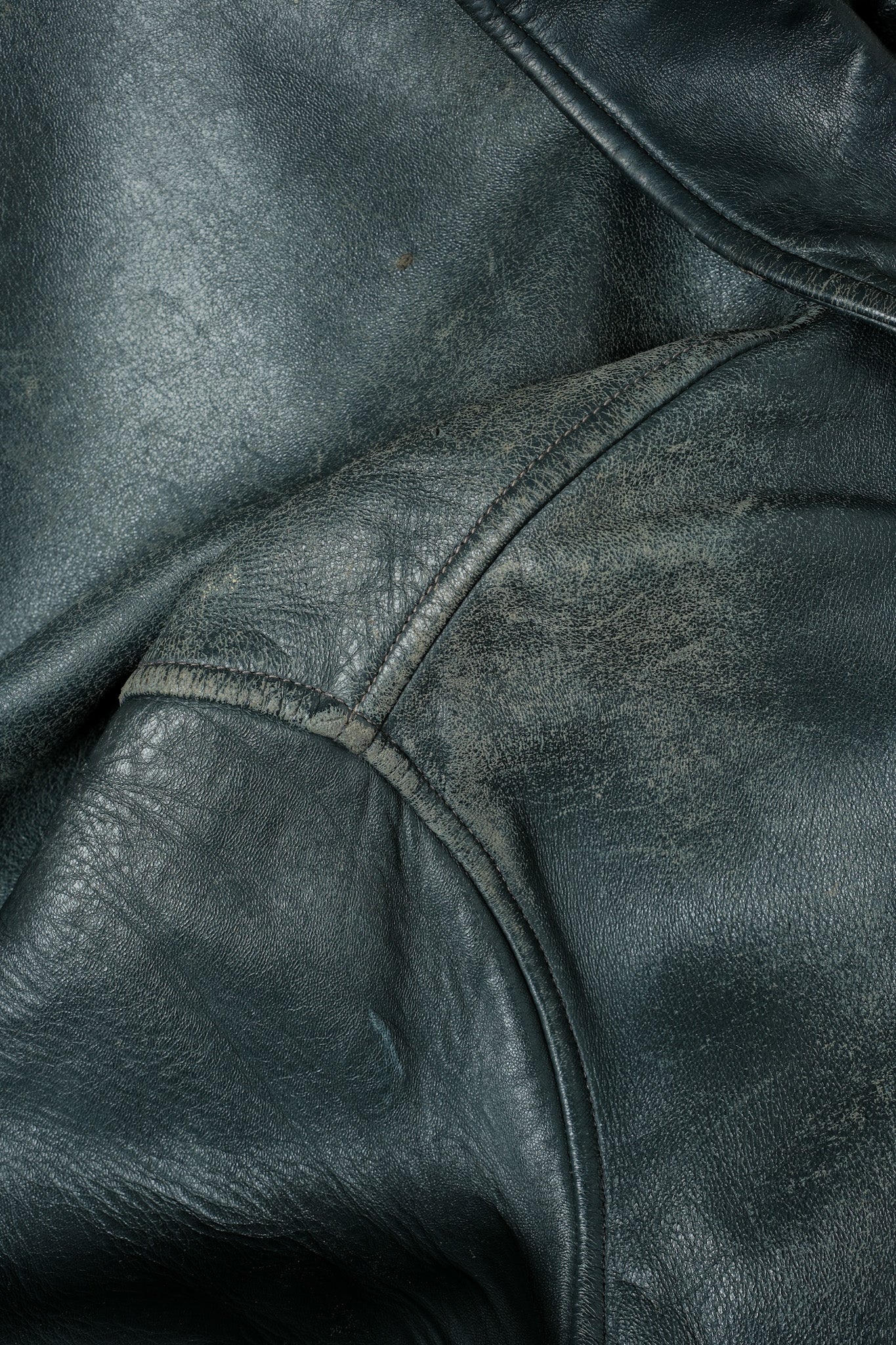 【~70's】French Air Force Pilot Leather Jacket Size.96M