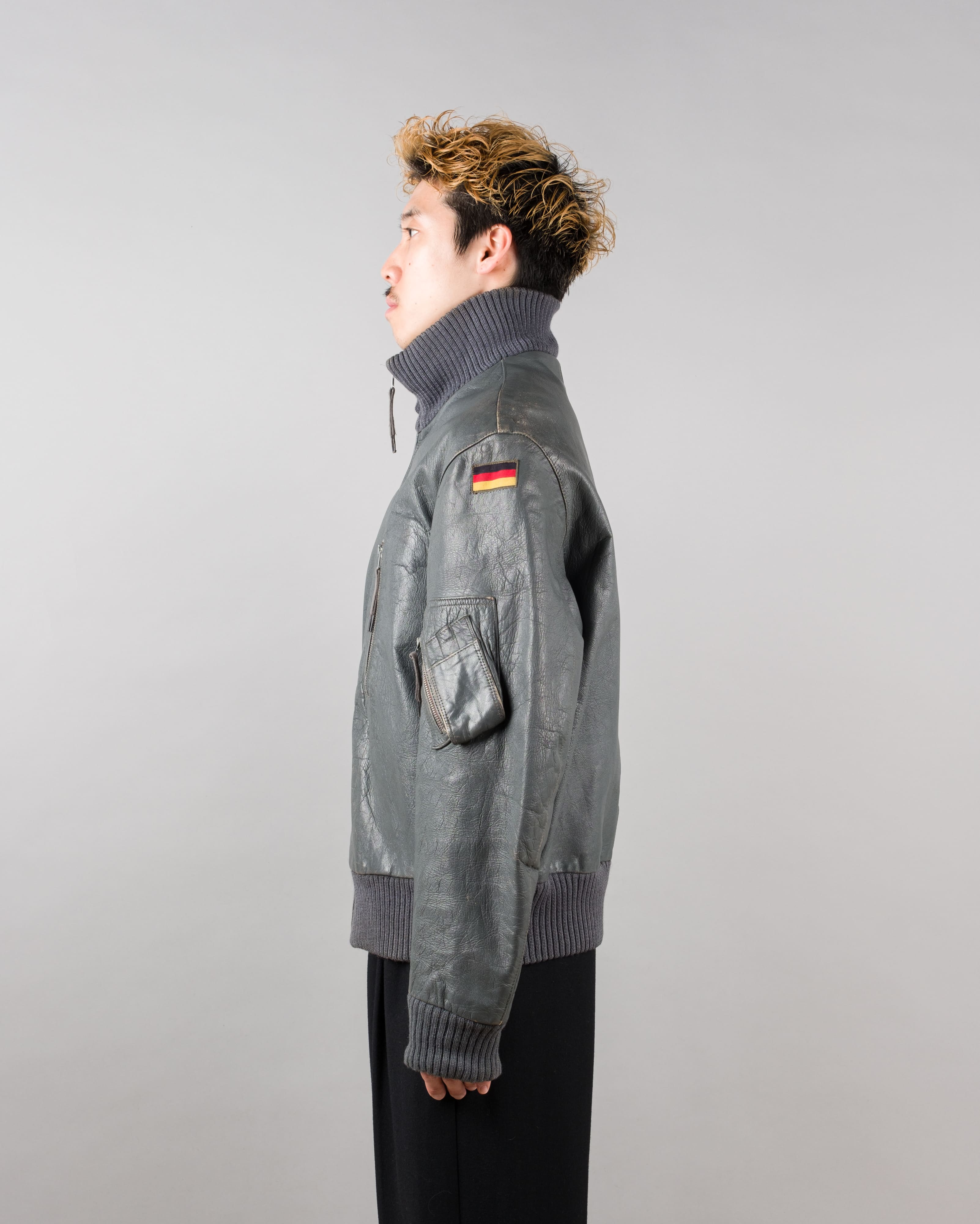 【~80’s】West German Air Force Pilot Leather Jacket Size.182/96