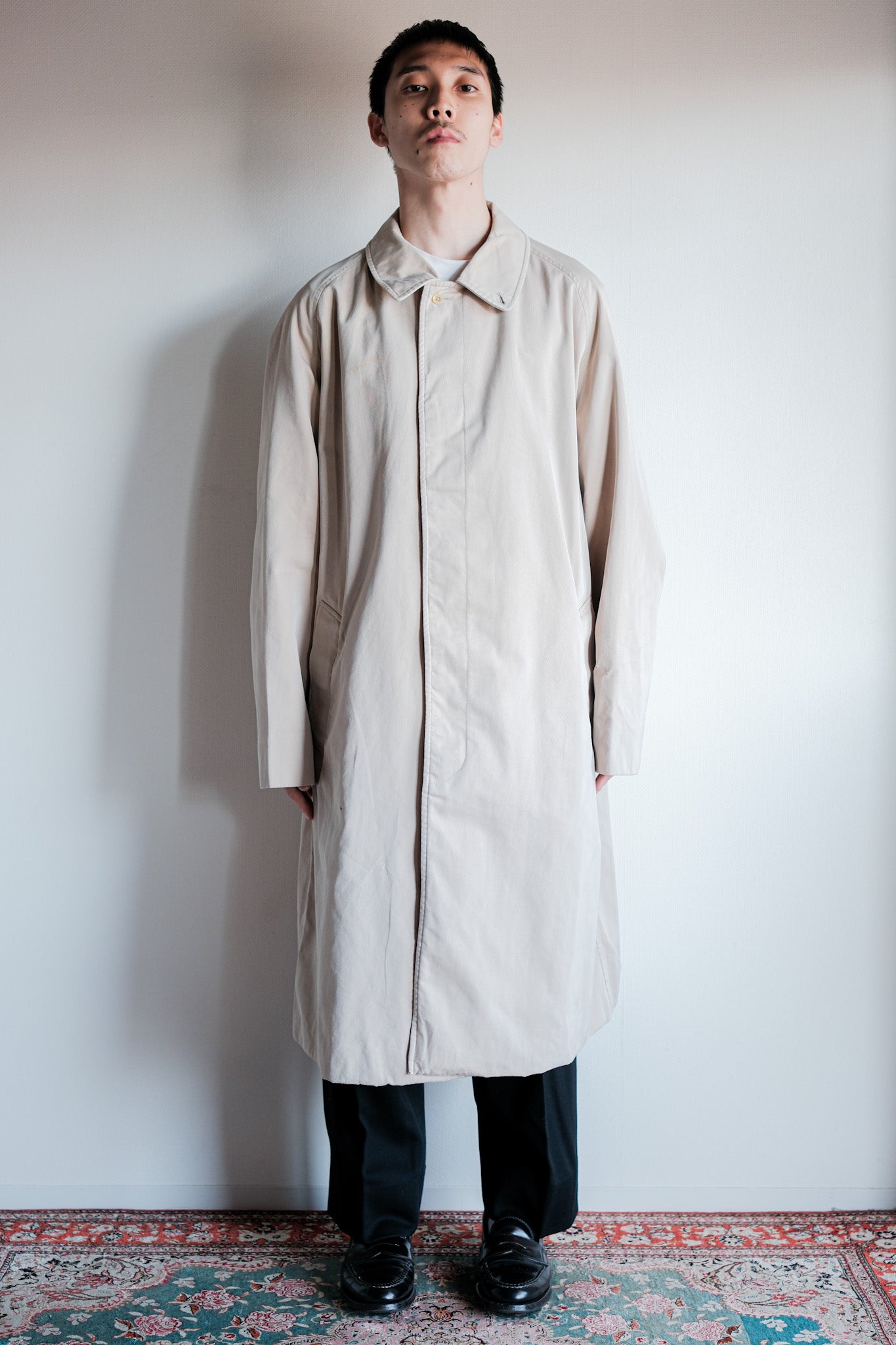 【~70's】Vintage Aquascutum Single Raglan Balmacaan Coat C100 Size.42REG "Aqua 5" "OLD ENGLAND PARIS 別注"