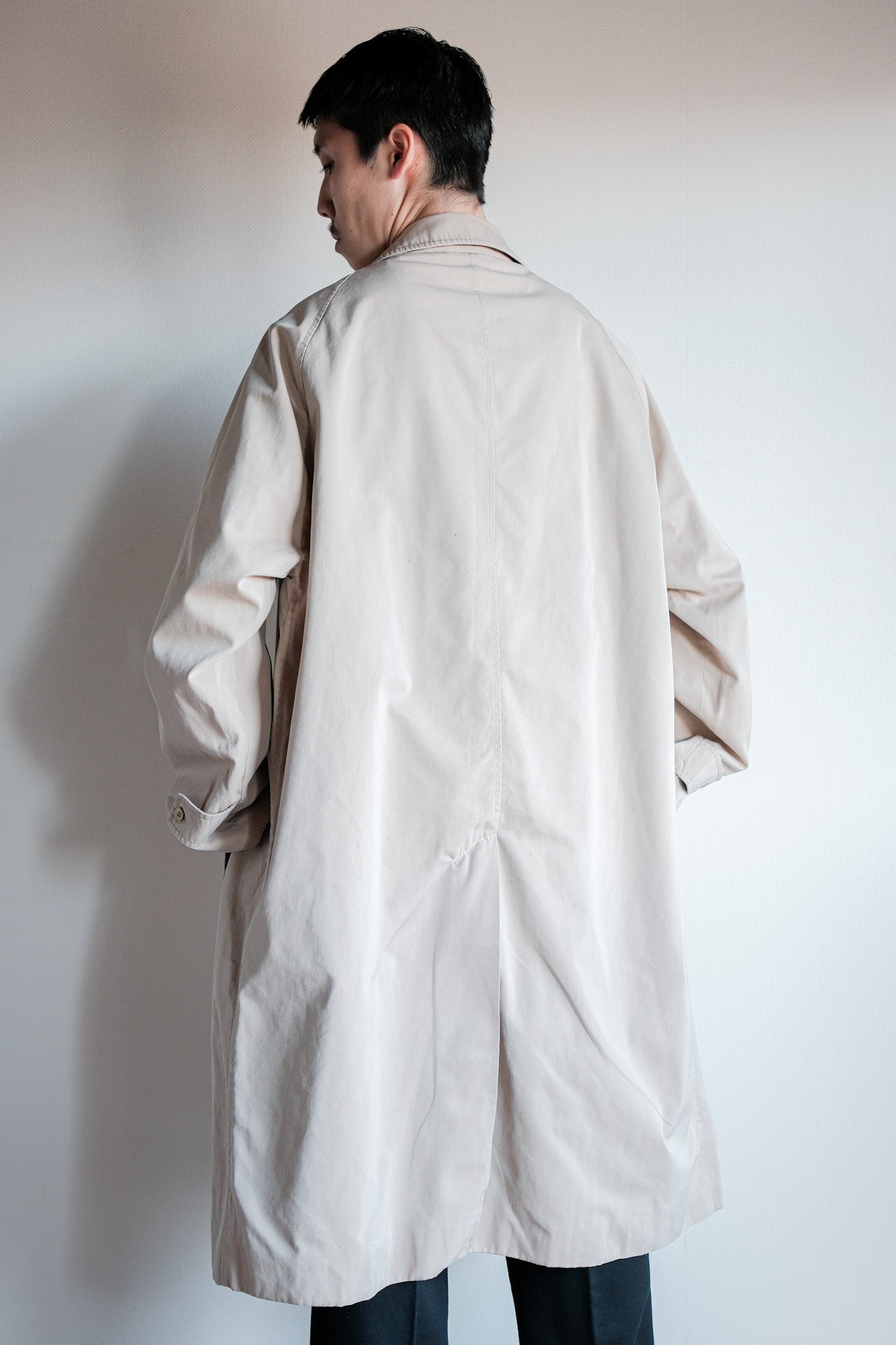 【~70's】Vintage Aquascutum Single Raglan Balmacaan Coat C100 Size.42REG "Aqua 5" "OLD ENGLAND PARIS 別注"