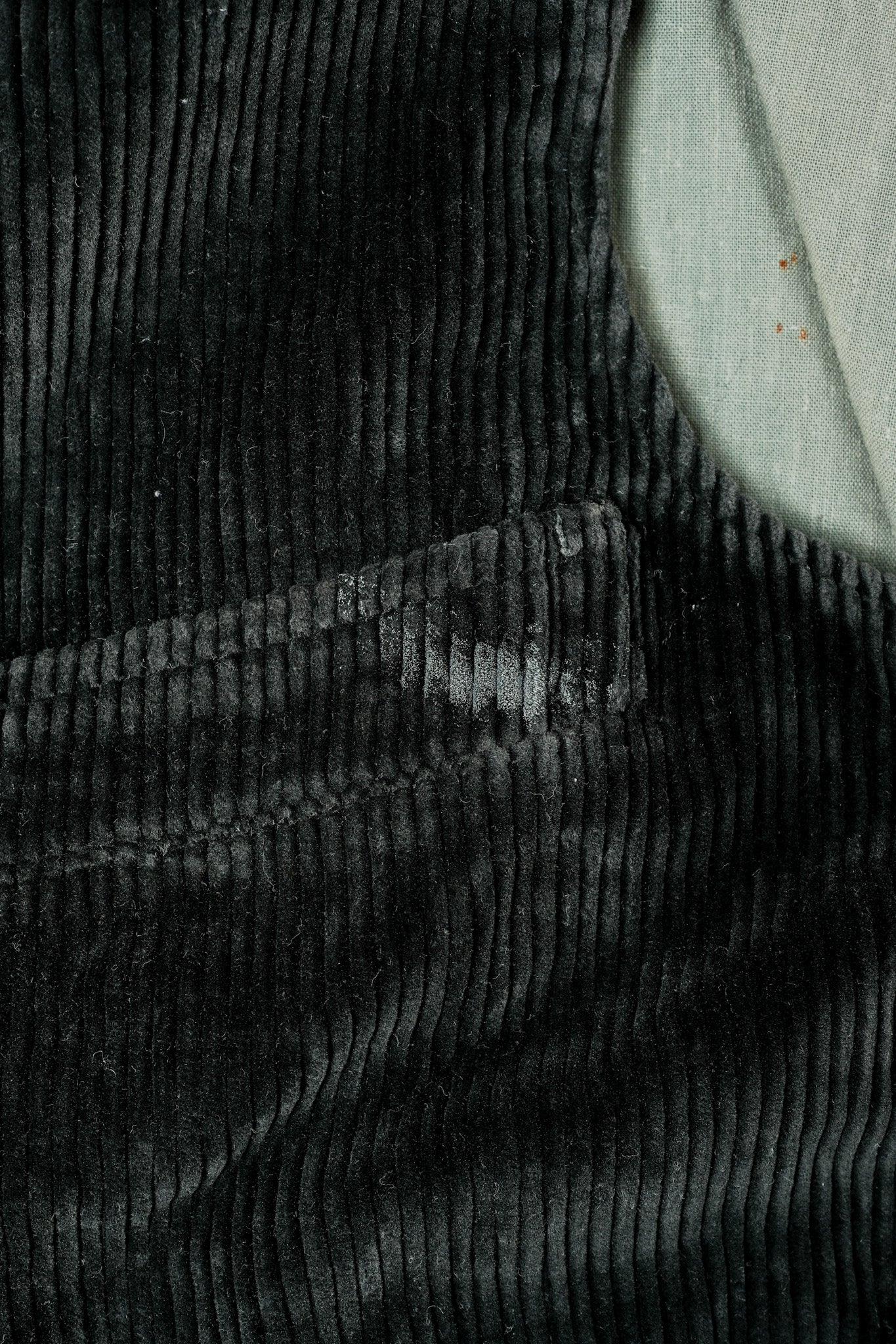【~40's】French Vintage Black Corduroy Work Gilet "Adolphe Lafont"