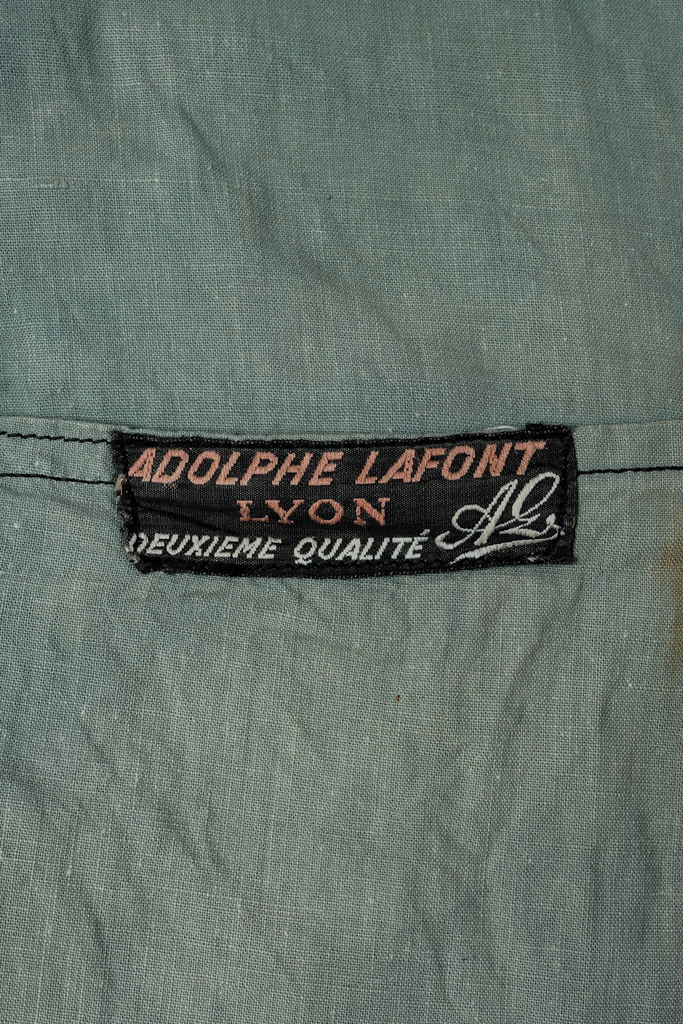 【~40's】French Vintage Black Corduroy Work Gilet "Adolphe Lafont"