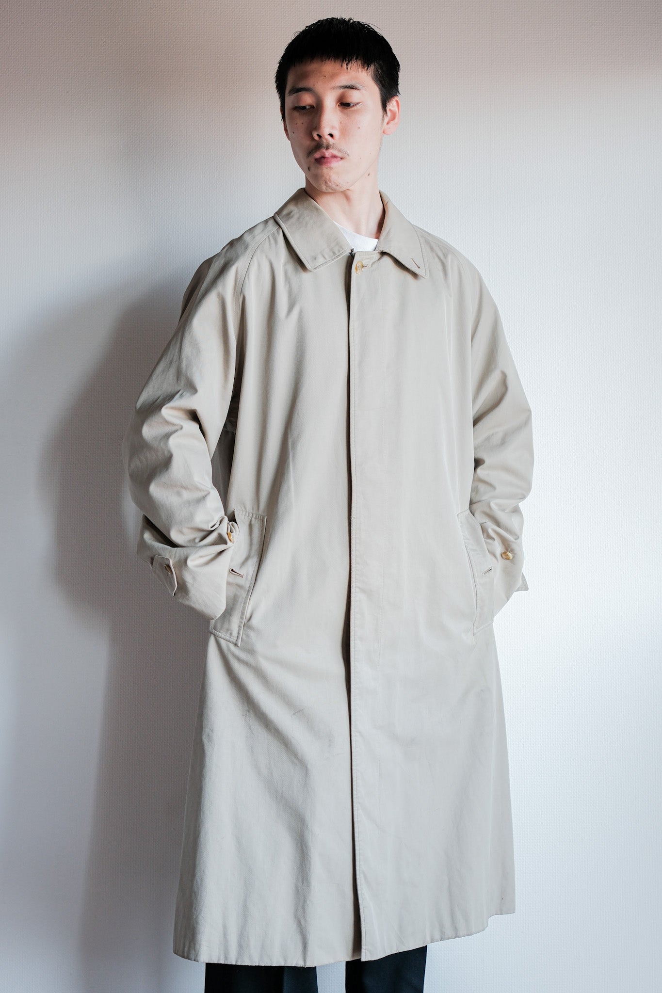 【~80's】Vintage Burberrys Single Raglan Balmacaan Coat C100 Size.48REG "AL DUCA D'AOSTA 別注"
