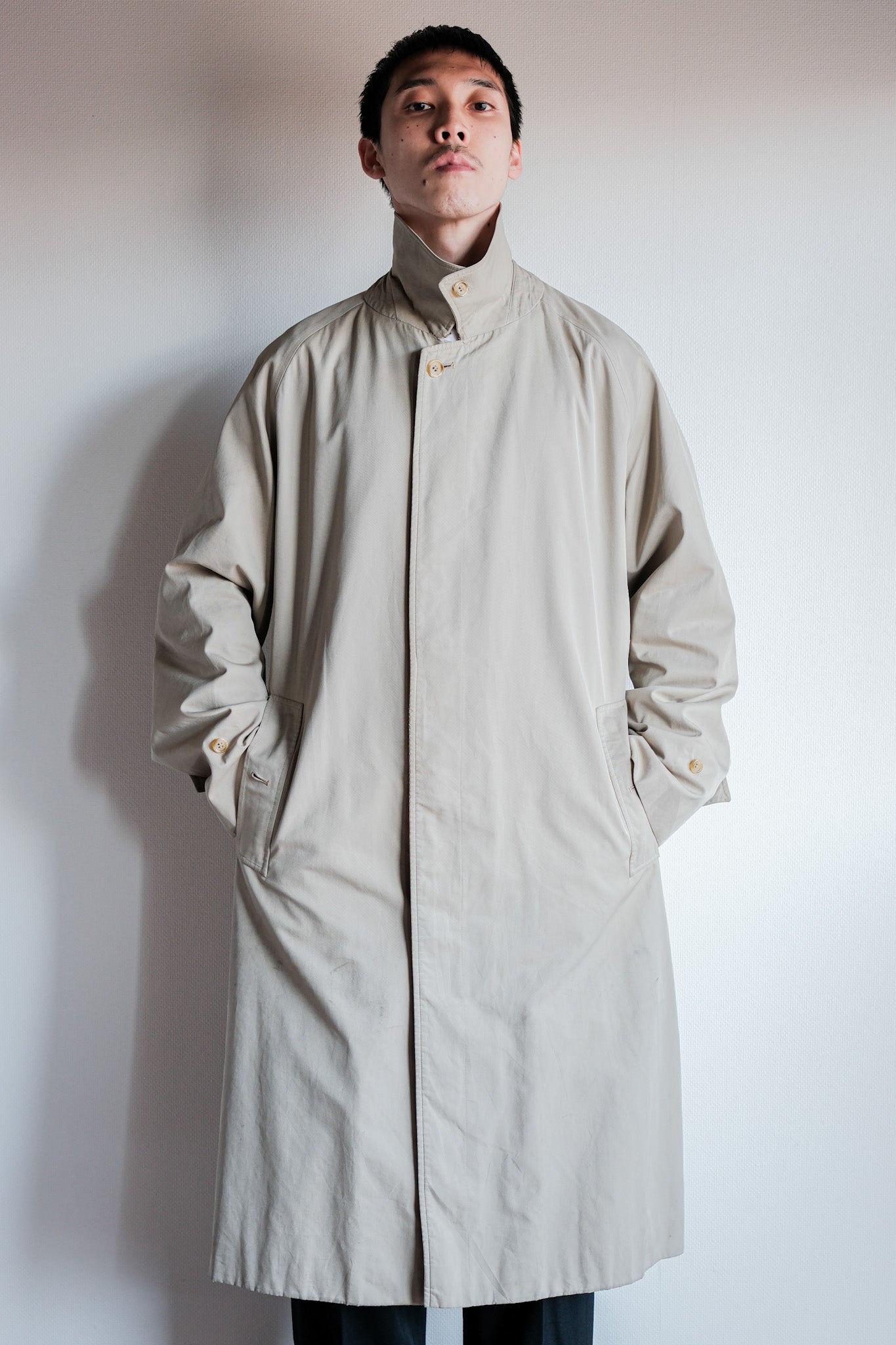 【~80's】Vintage Burberrys Single Raglan Balmacaan Coat C100 Size.48REG "AL DUCA D'AOSTA 別注"