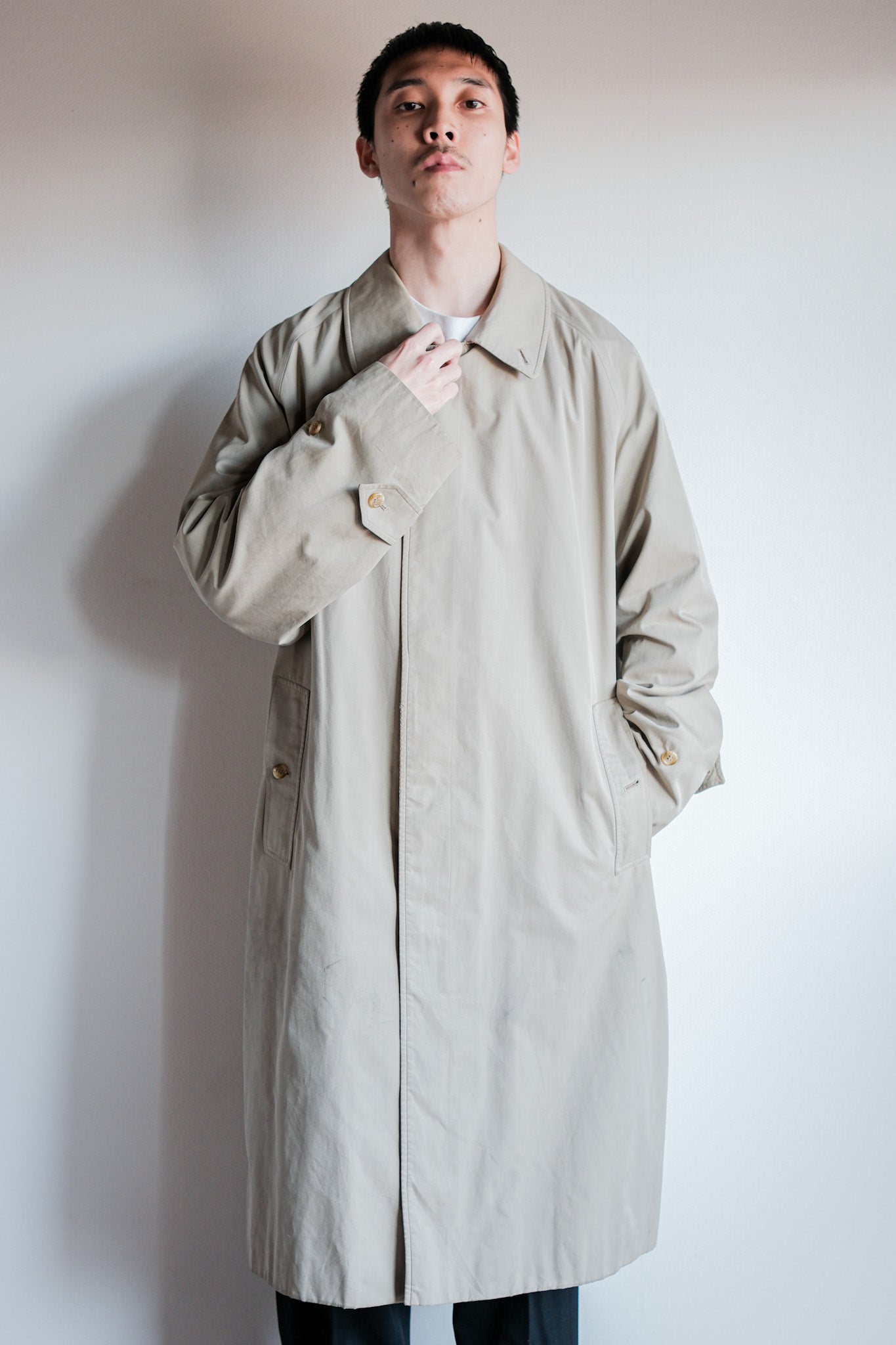 【~80's】Vintage Burberrys Single Raglan Balmacaan Coat C100 Size.48REG "AL DUCA D'AOSTA 別注"