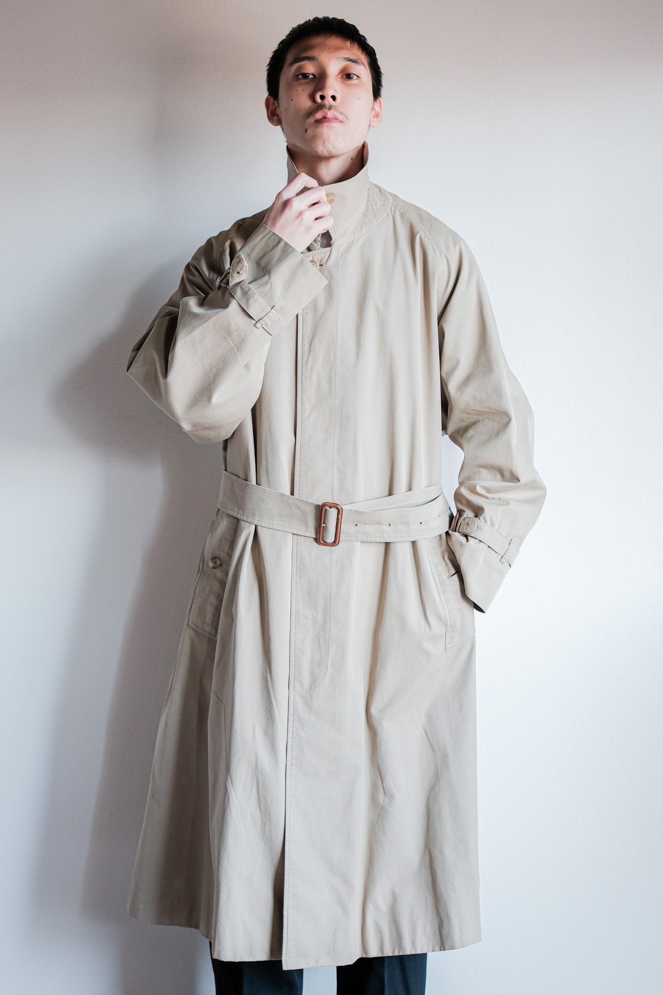 【~80's】Vintage Burberrys Single Raglan Rider Coat C100 Size.50R
