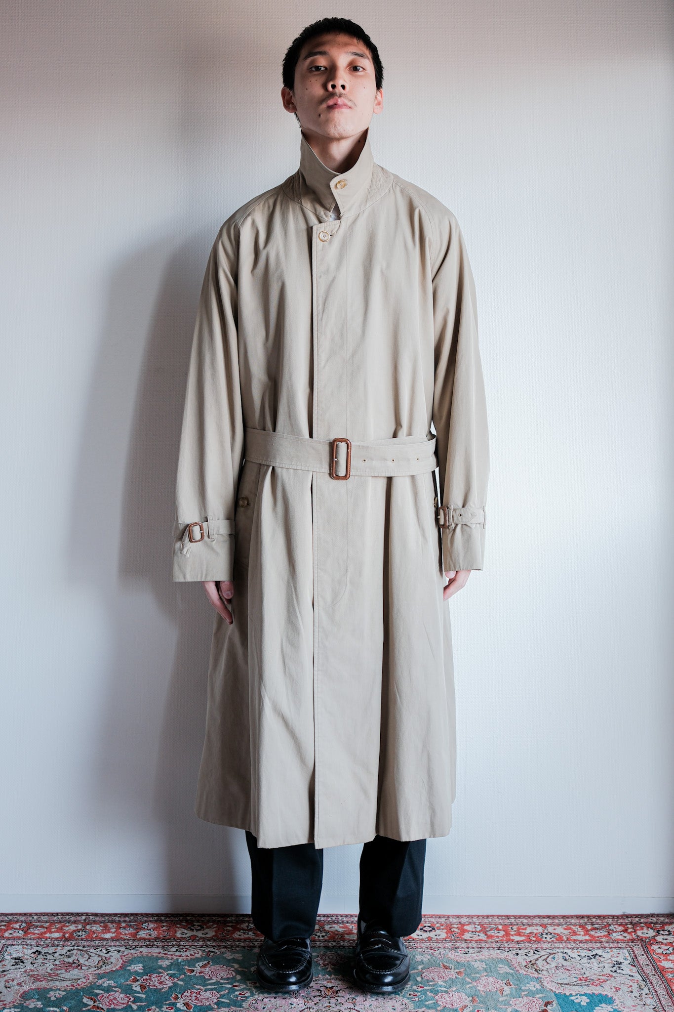 【~80's】Vintage Burberrys Single Raglan Rider Coat C100 Size.50R