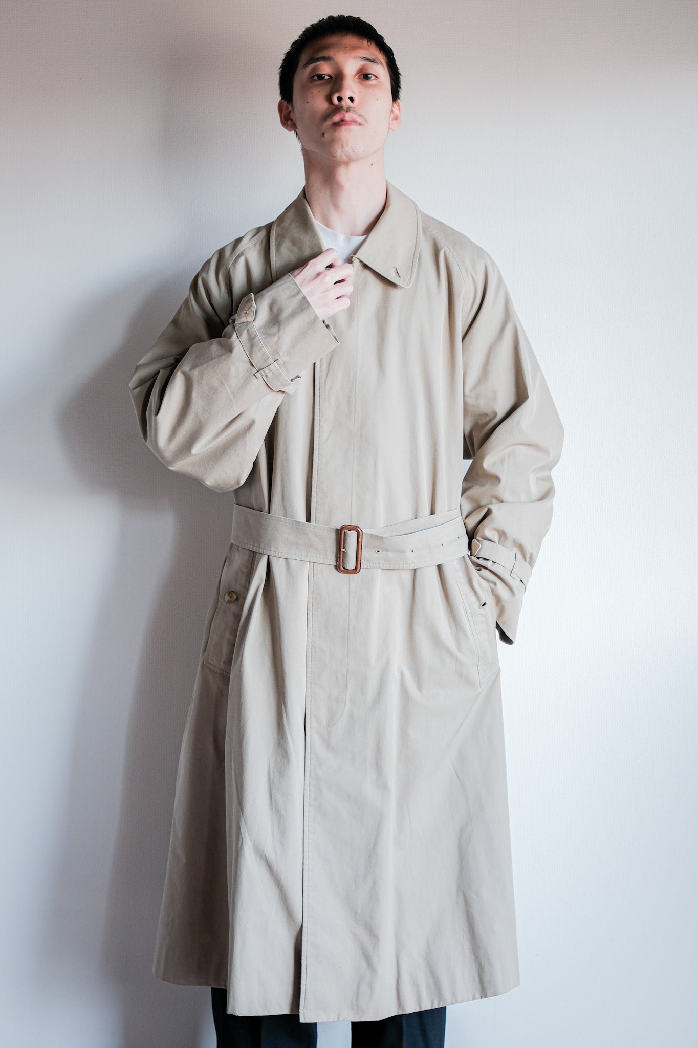 【~80's】Vintage Burberrys Single Raglan Rider Coat C100 Size.50R