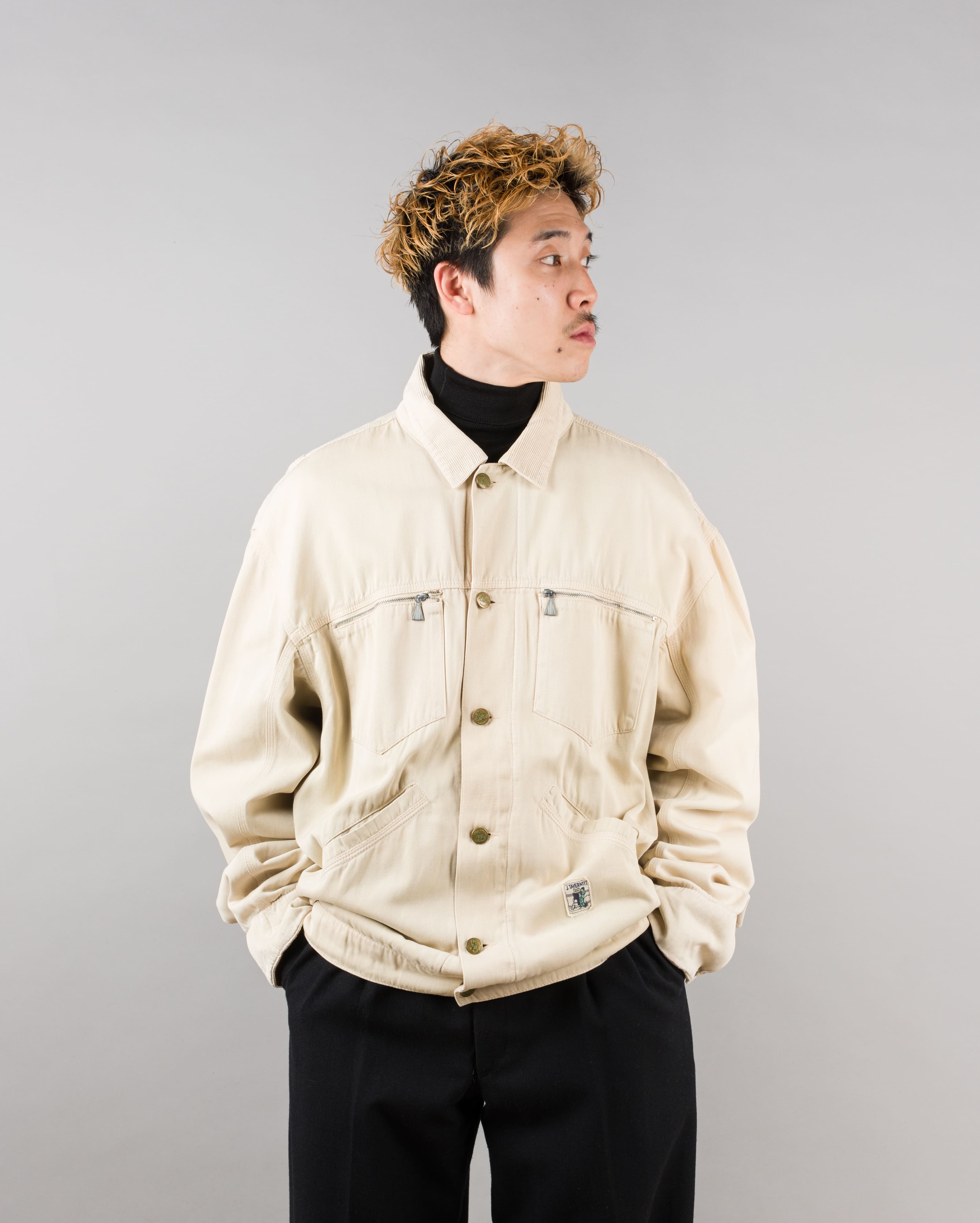 【~80's】Old J.TAVERNITI Cotton Twill 4 Pockets Jacket Size.XL