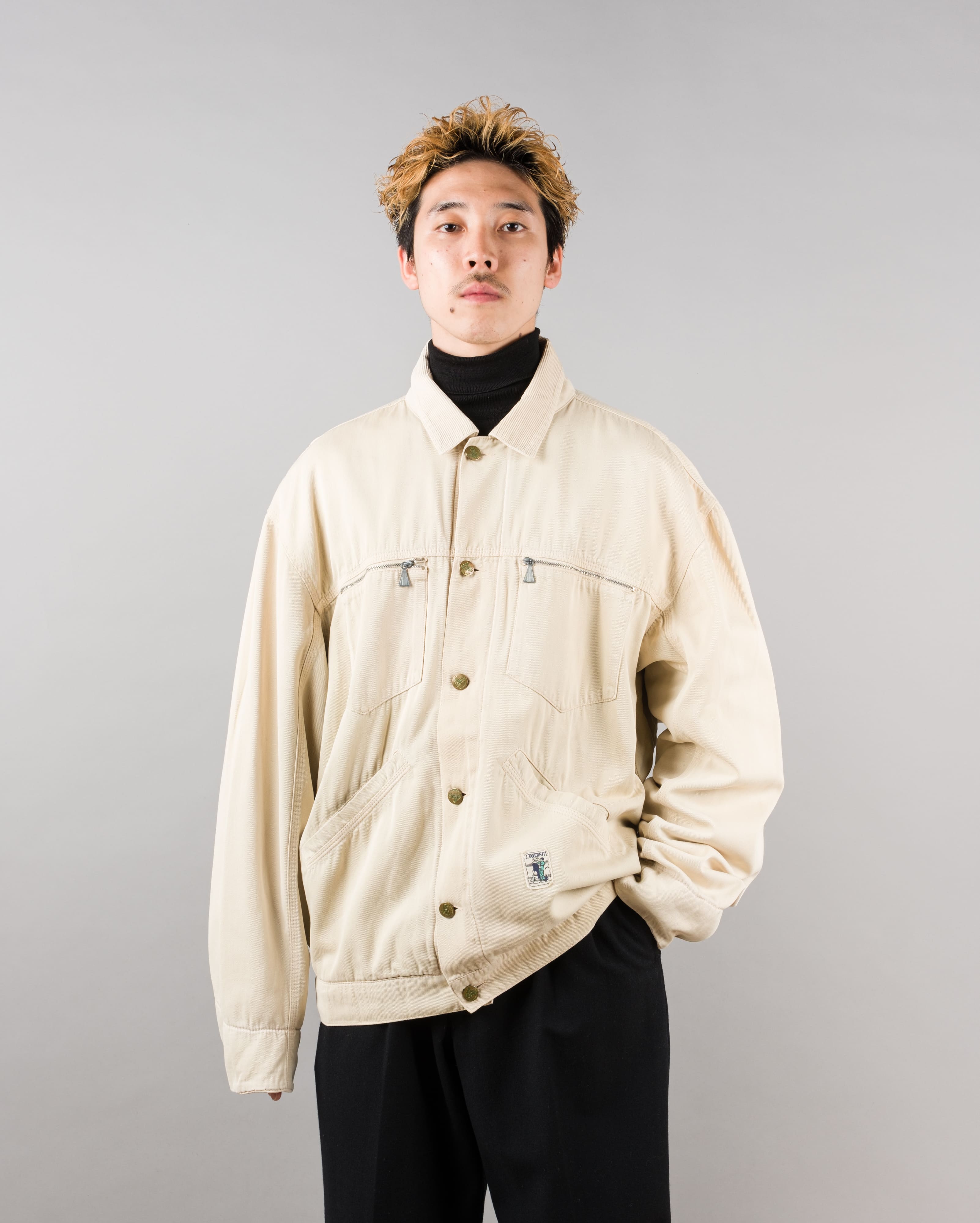 【~80's】Old J.TAVERNITI Cotton Twill 4 Pockets Jacket Size.XL