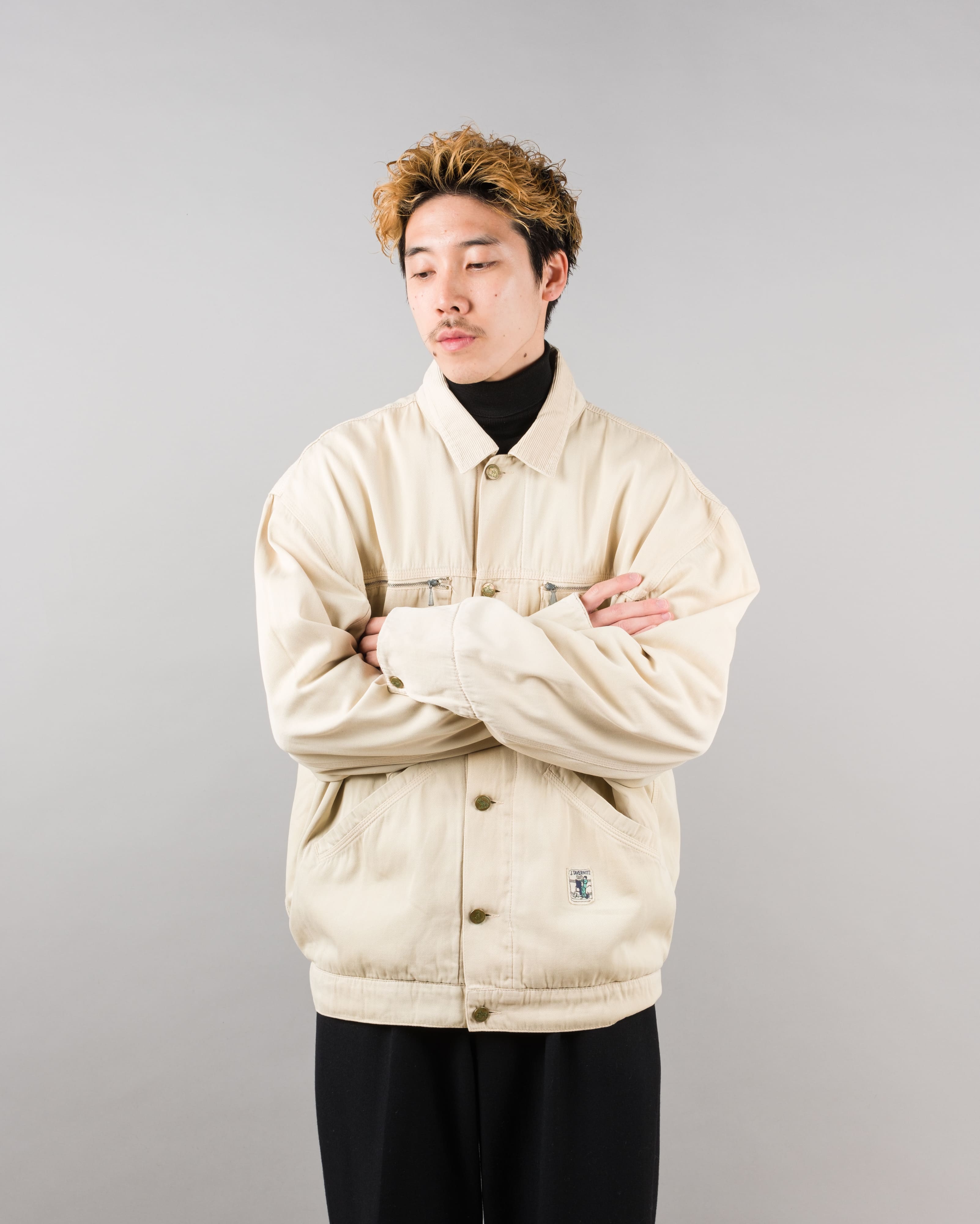 【~80's】Old J.TAVERNITI Cotton Twill 4 Pockets Jacket Size.XL