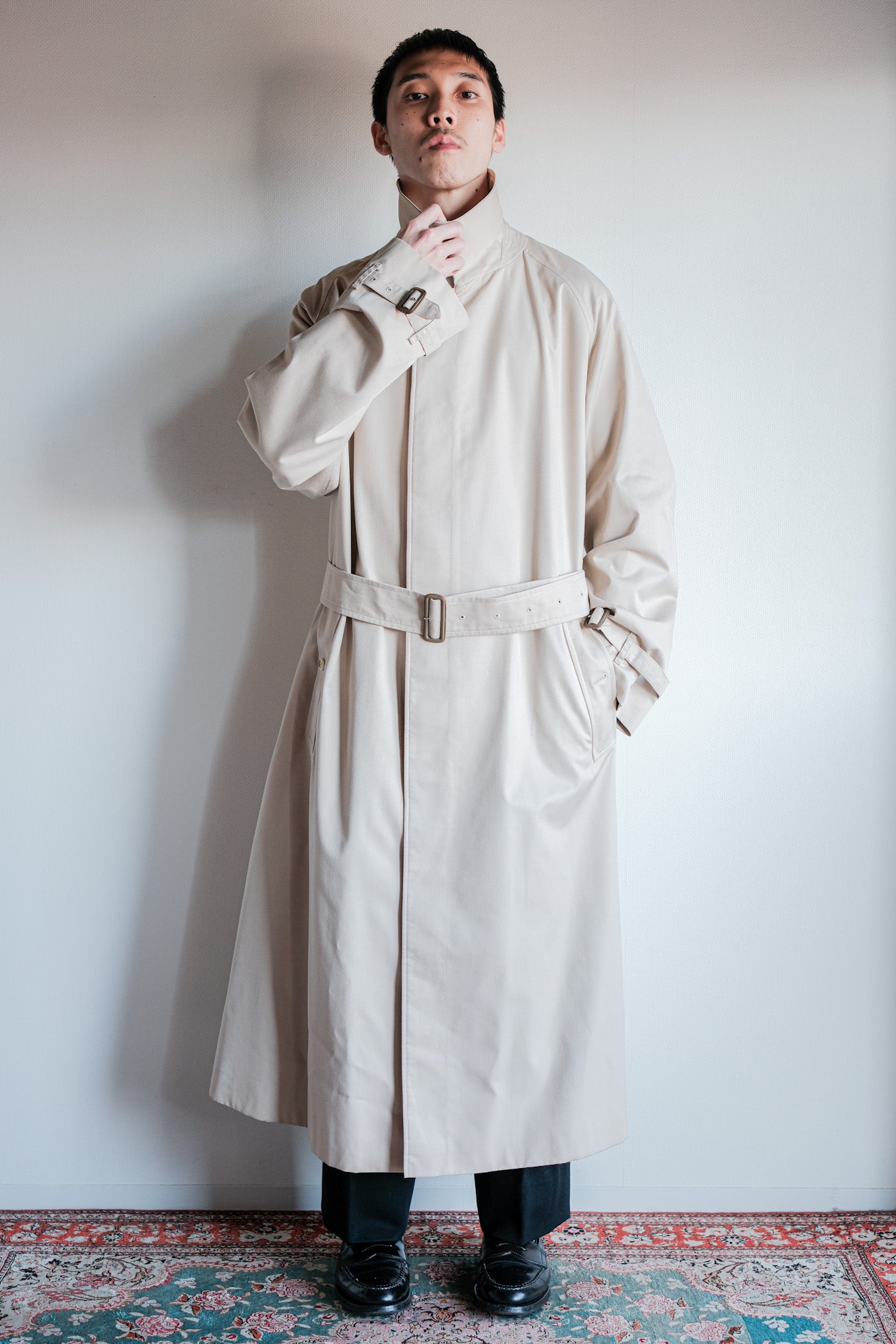 【~80's】Vintage Burberrys Single Raglan Rider Coat Size.52RL