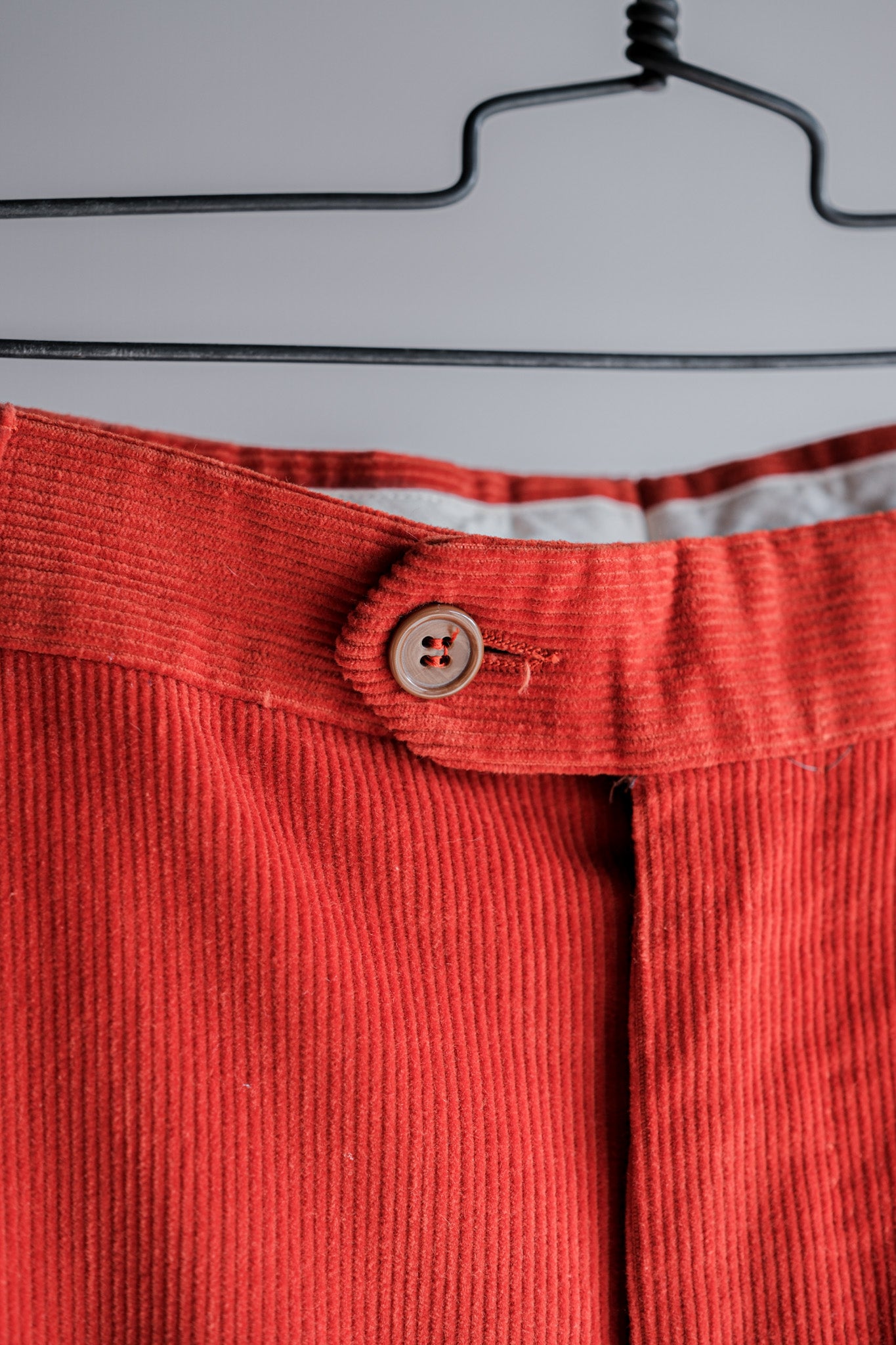 【~90's】Italian Vintage 2 Tuck Turn Up Corduroy Trousers Size.50