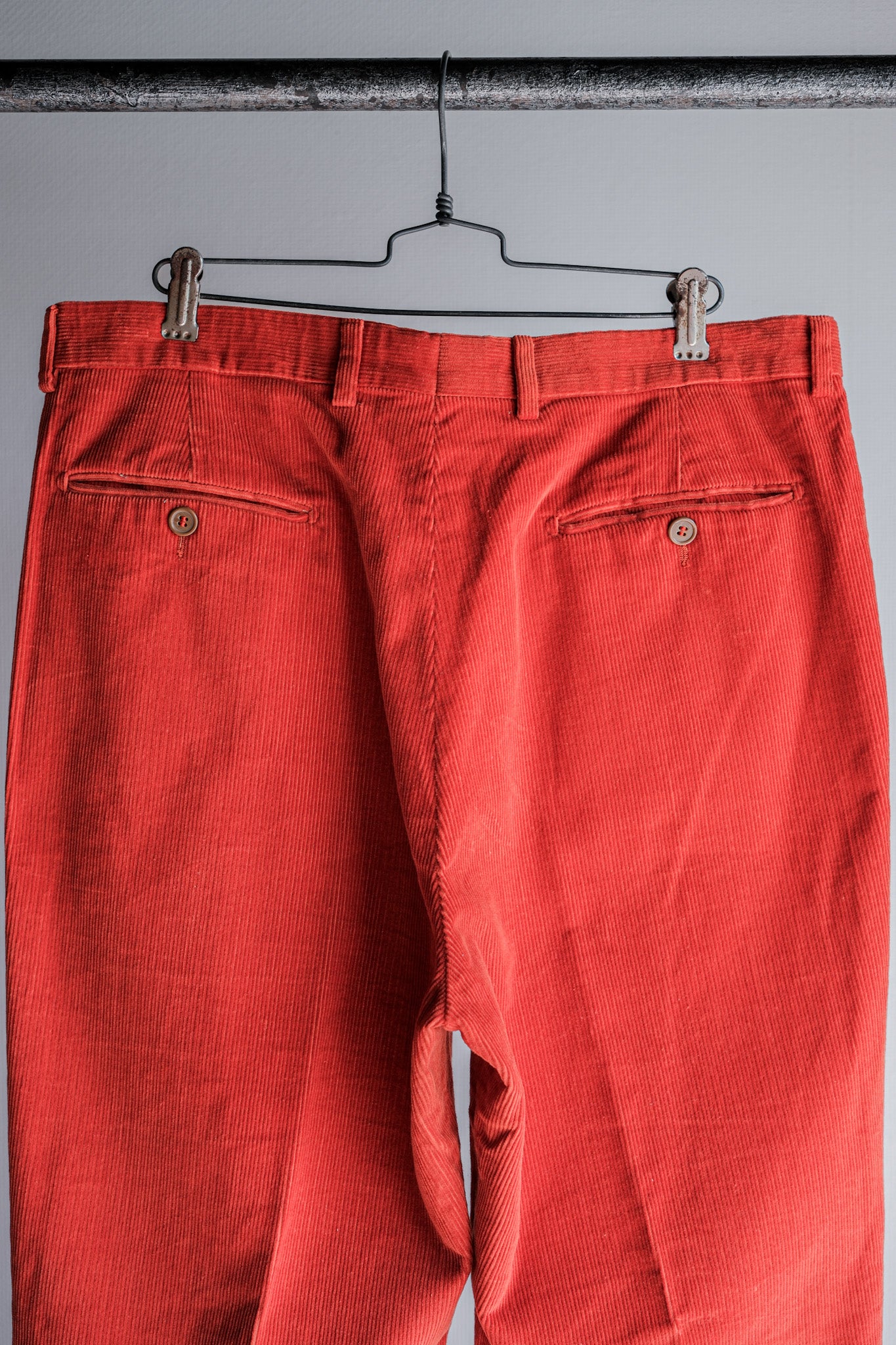 【~90's】Italian Vintage 2 Tuck Turn Up Corduroy Trousers Size.50
