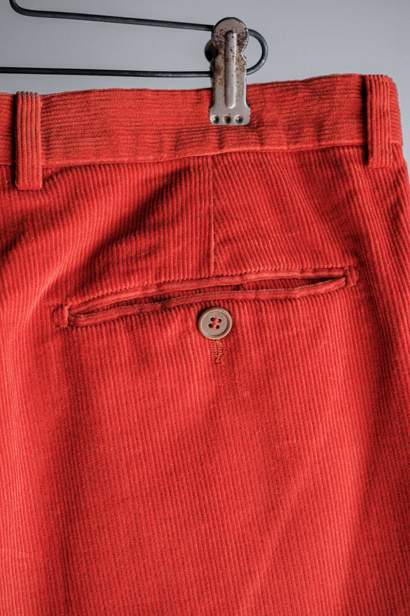 【~90's】Italian Vintage 2 Tuck Turn Up Corduroy Trousers Size.50