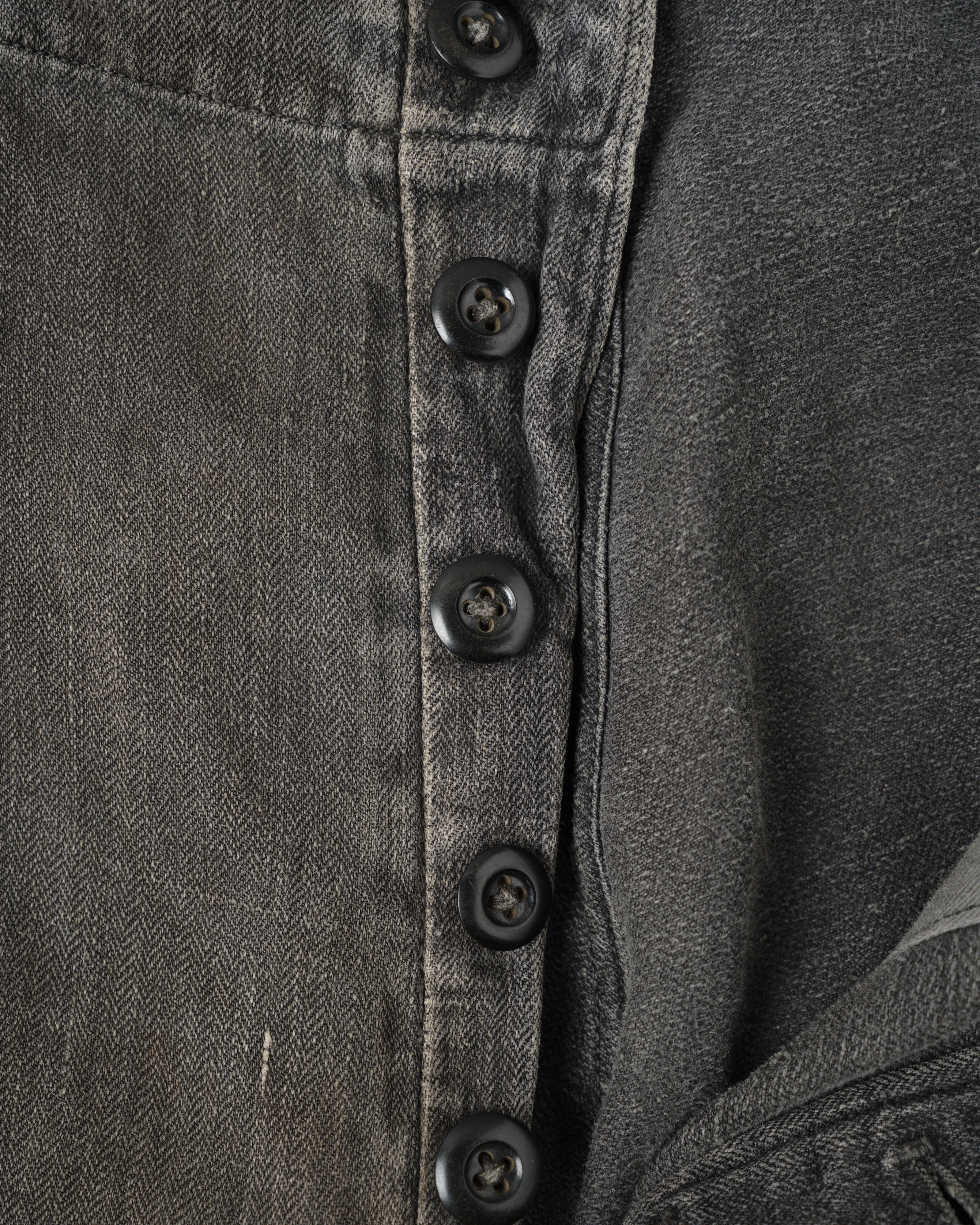 【~30's】German Air Force Gray Drillich HBT Linen Work Trousers "Unusual Color" "Luftwaffe"