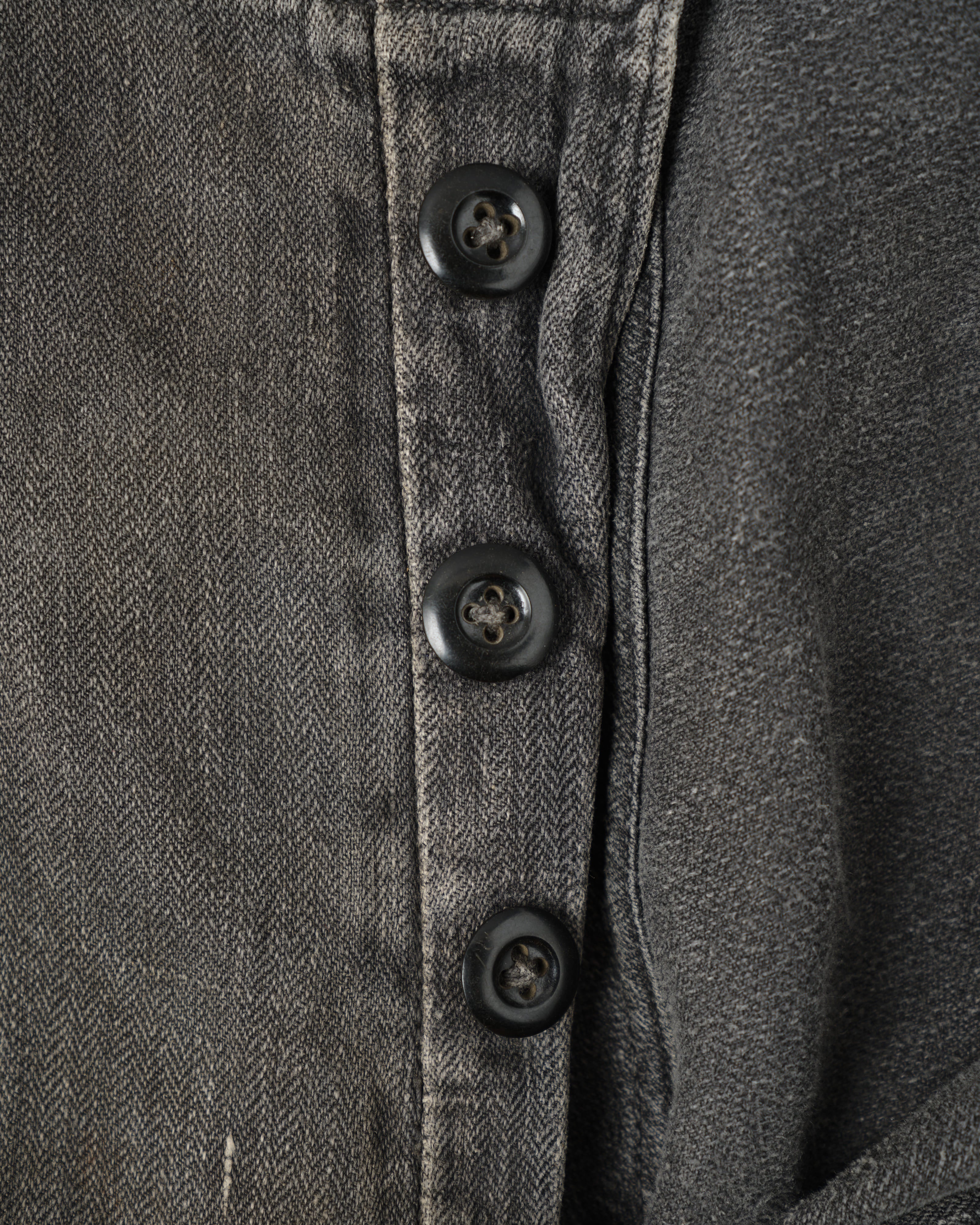 【~30's】German Air Force Gray Drillich HBT Linen Work Trousers "Unusual Color" "Luftwaffe"