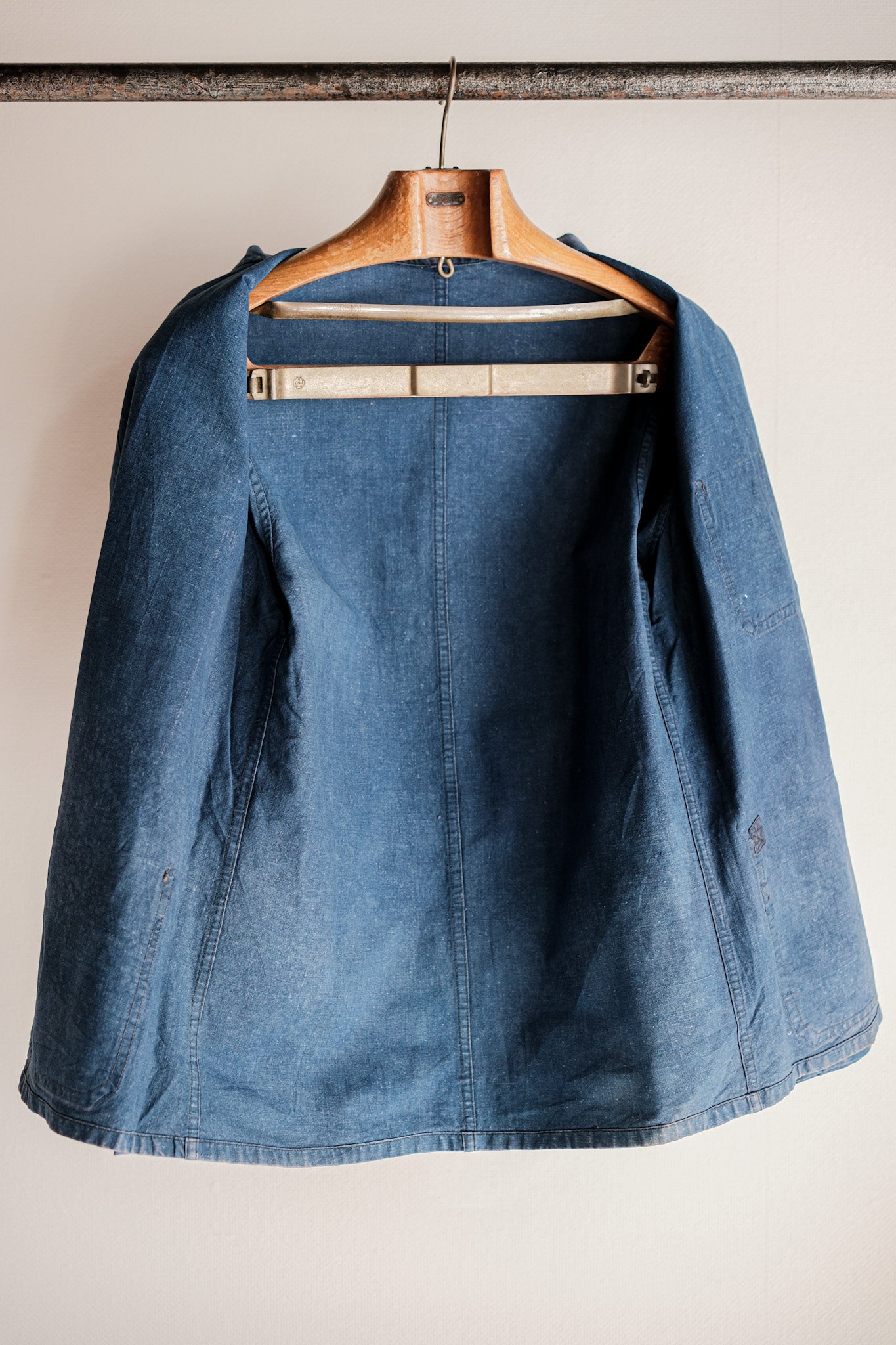【~40's】French Vintage Indigo Linen Work Jacket