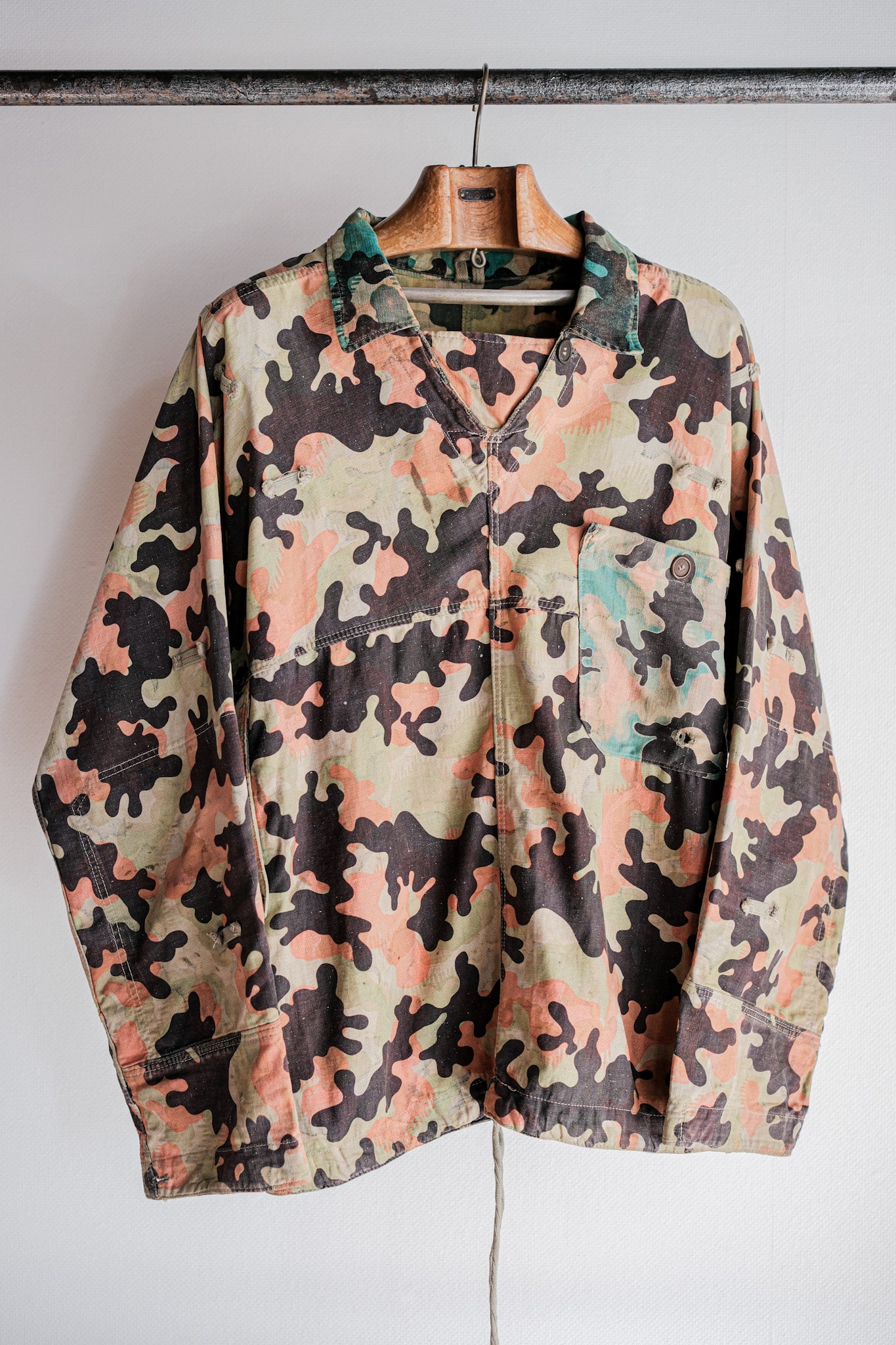 【~50's】Czechoslovakian Army Dubaky Camouflage Reversible Smock