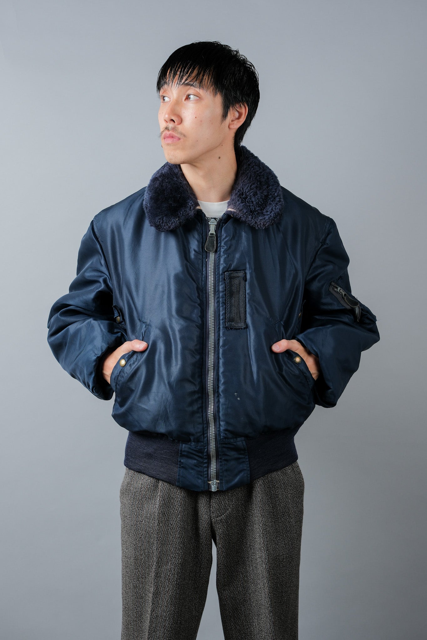 【~50's】U.S.AIR FORCE Type B-15C Flight Jacket Size.40
