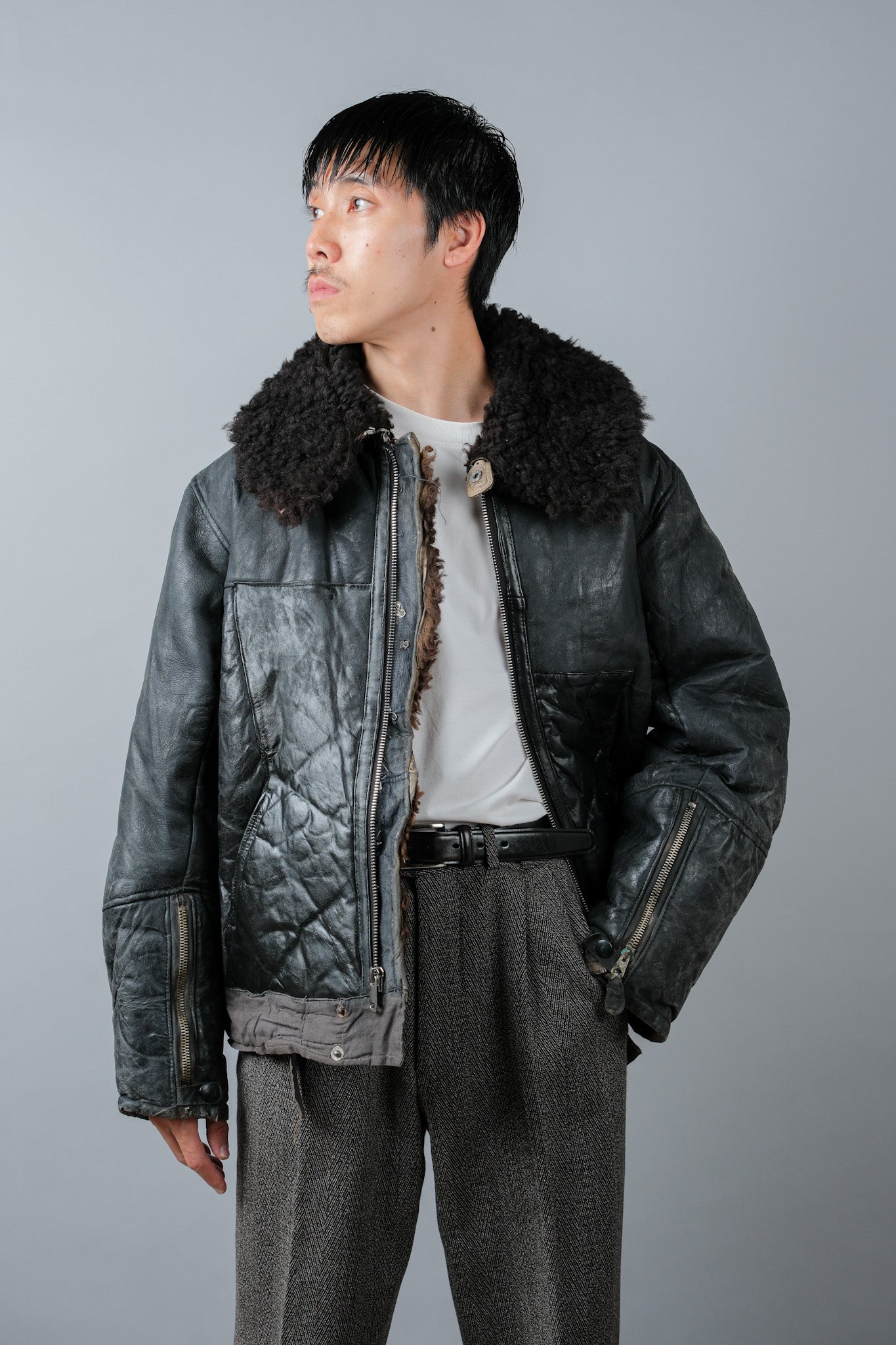 【~40's】WWⅡ German Air Force Winter Flight Jacket "Luftwaffe"