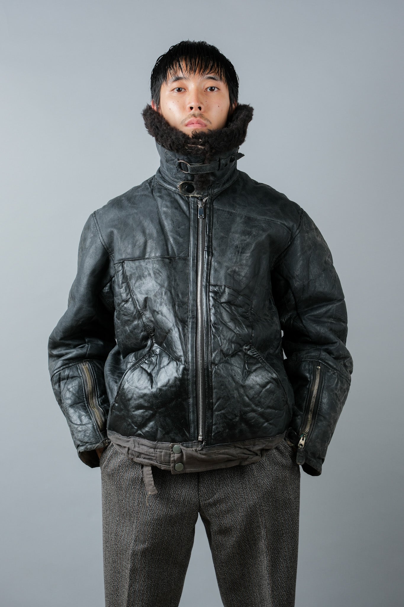 【~40's】WWⅡ German Air Force Winter Flight Jacket "Luftwaffe"