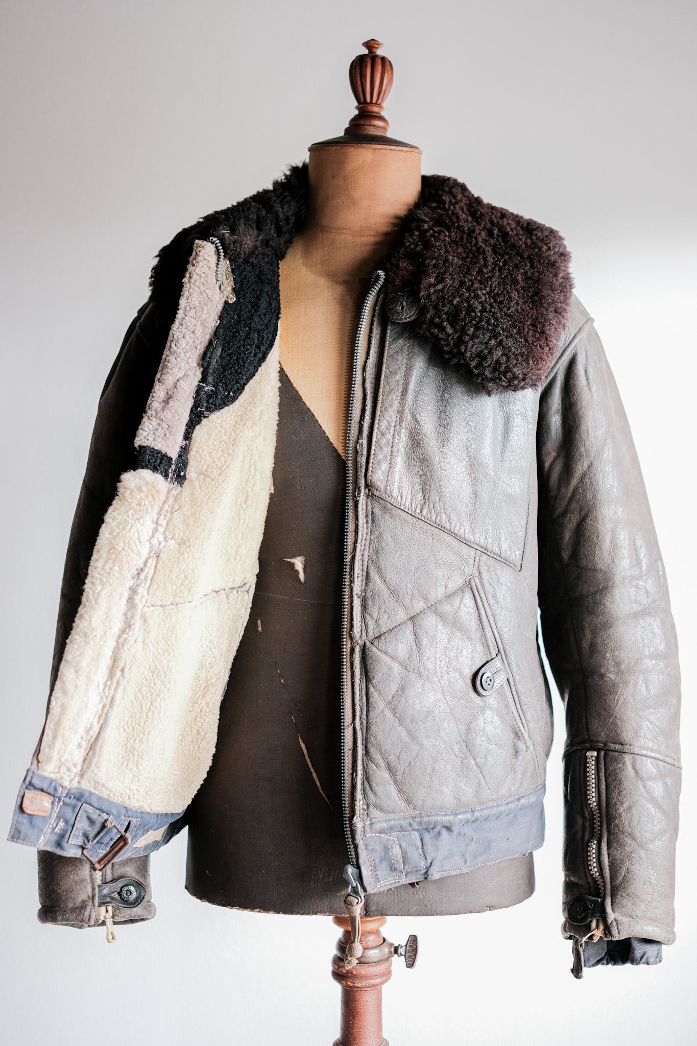 【~40's】WWⅡ German Air Force Winter Flight Jacket "Luftwaffe"