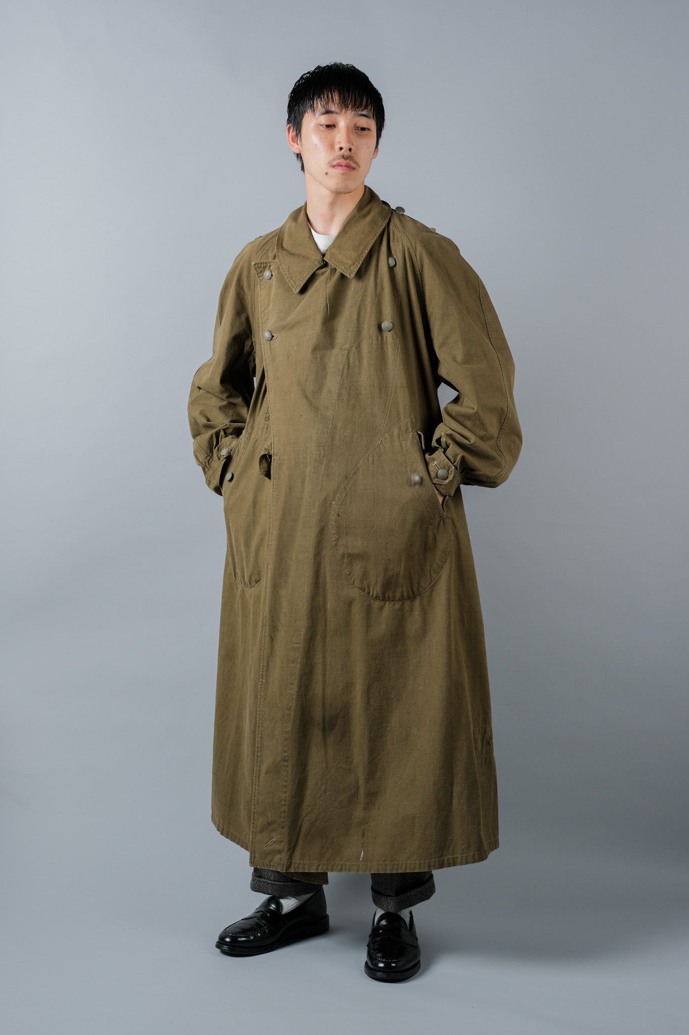 【~40's】WWⅡ German Afrika Korps Tropical Motorcycle Coat "DAK"