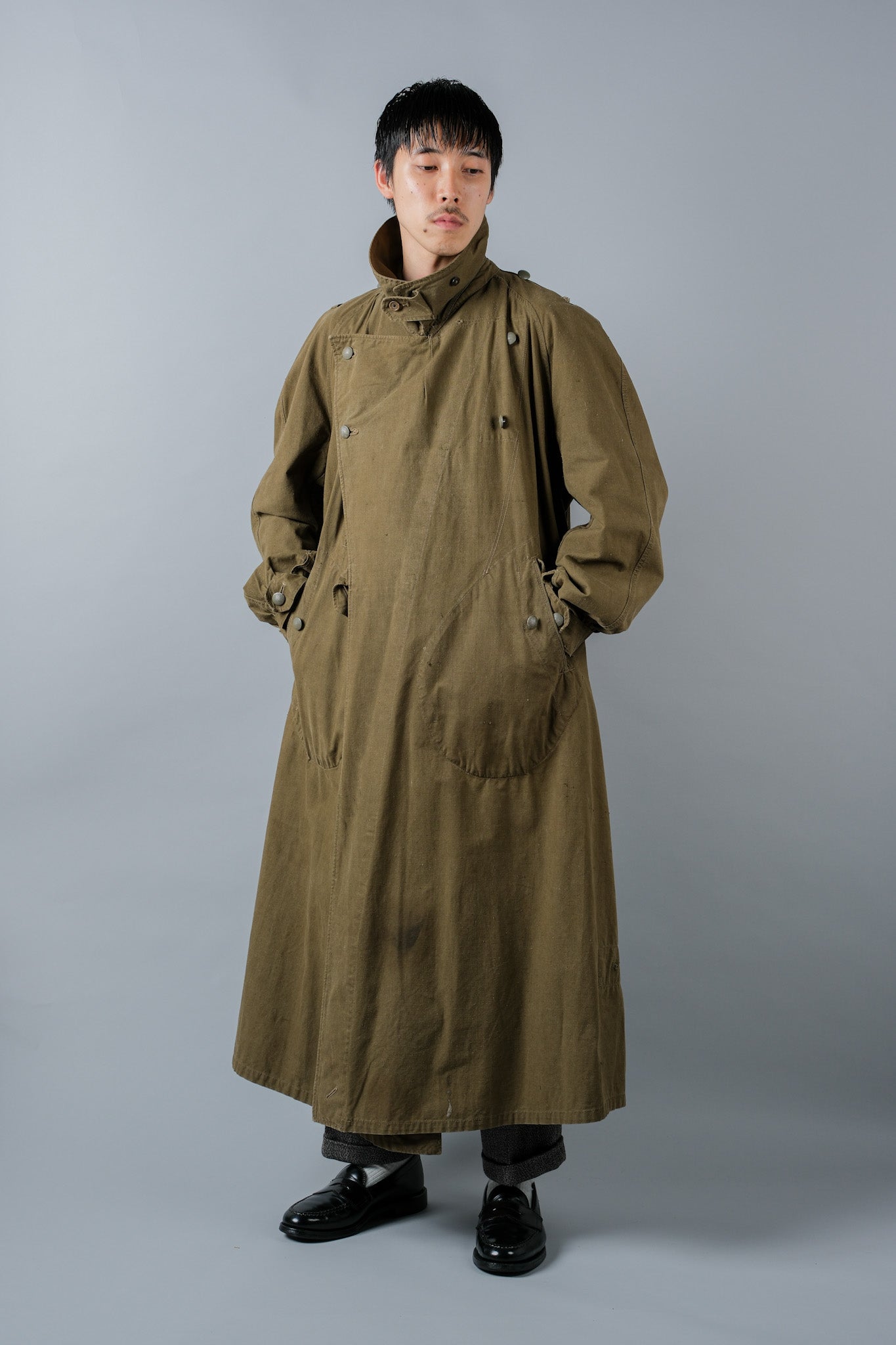 【~40's】WWⅡ German Afrika Korps Tropical Motorcycle Coat "DAK"