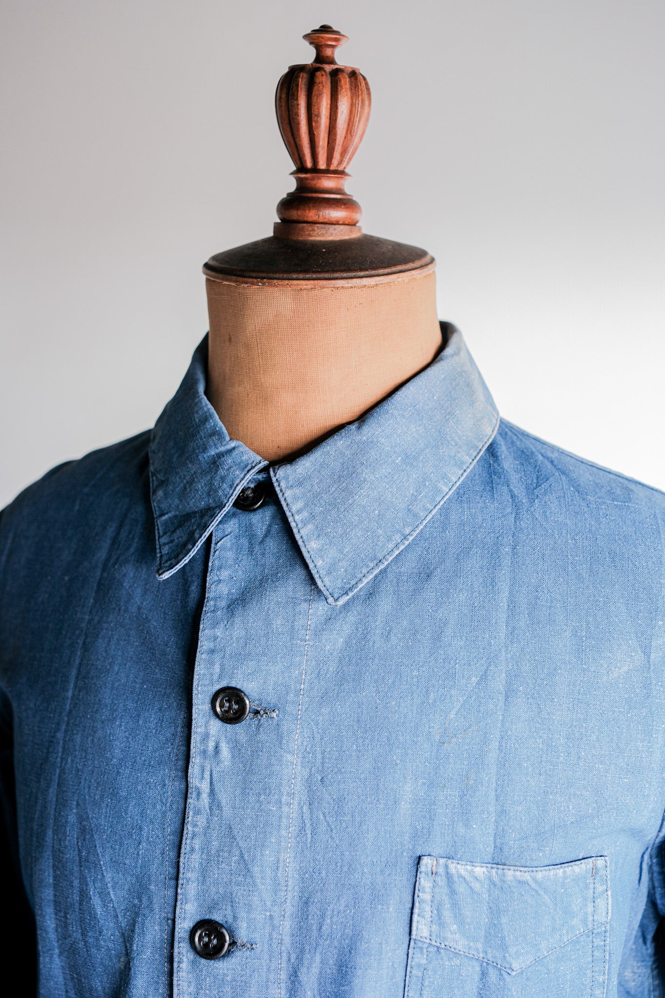 【~40's】French Vintage Indigo Linen Work Jacket