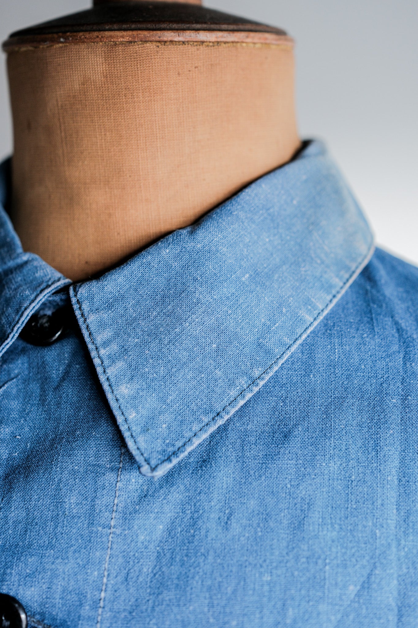 【~40's】French Vintage Indigo Linen Work Jacket