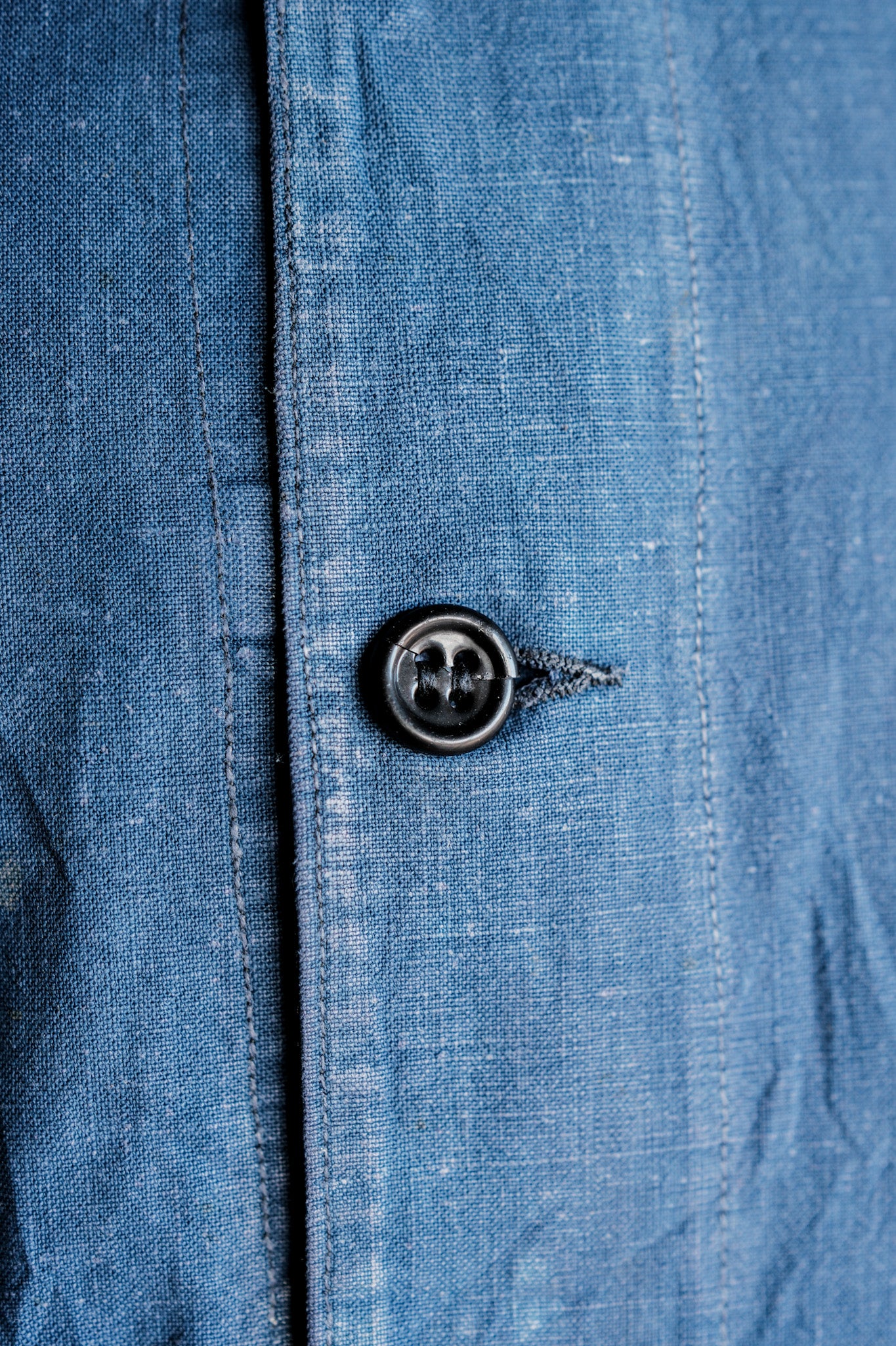 【~40's】French Vintage Indigo Linen Work Jacket
