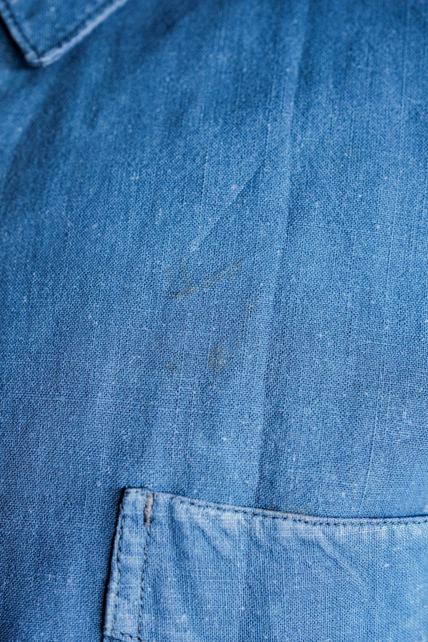 【~40's】French Vintage Indigo Linen Work Jacket