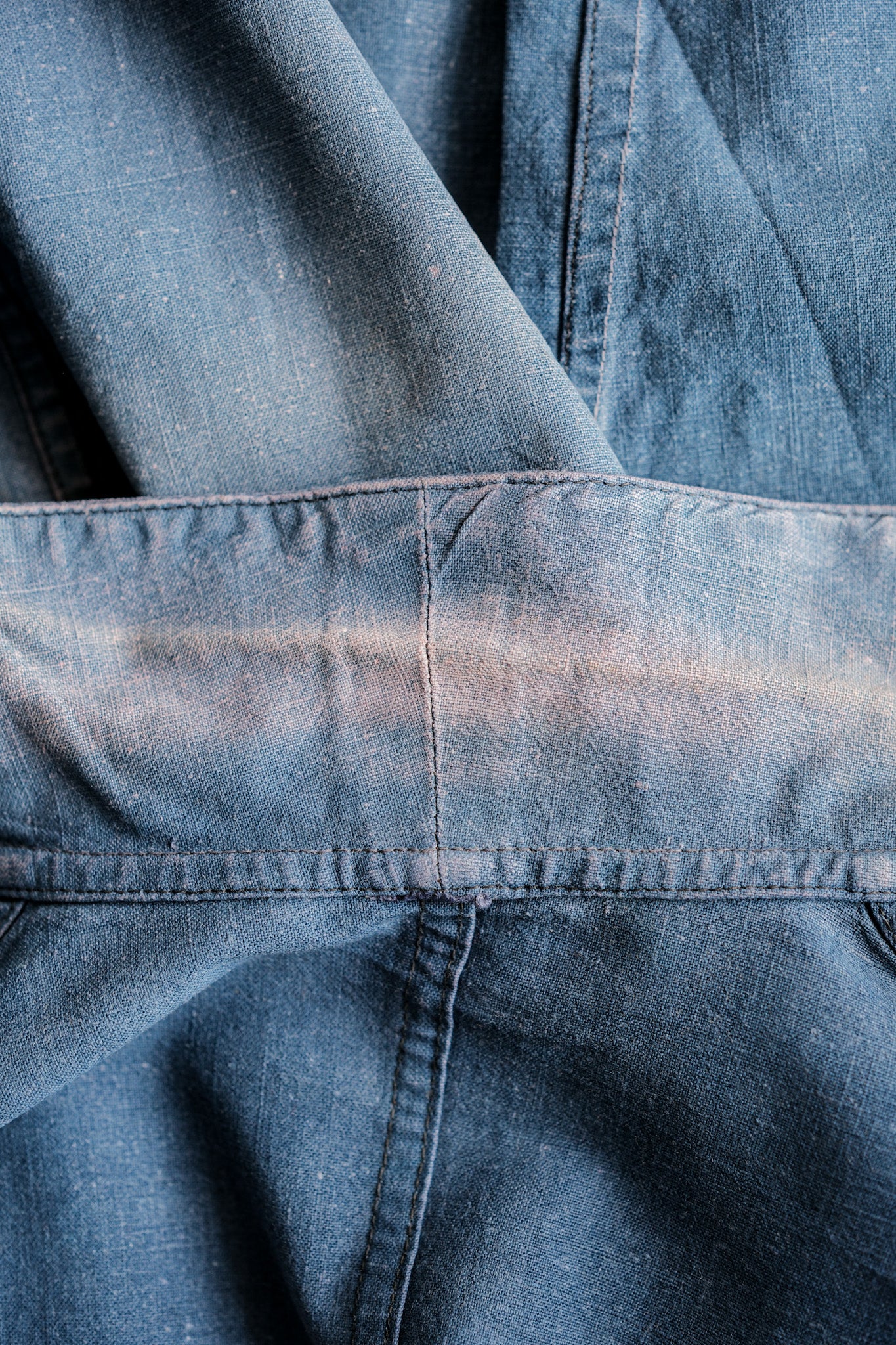【~40's】French Vintage Indigo Linen Work Jacket