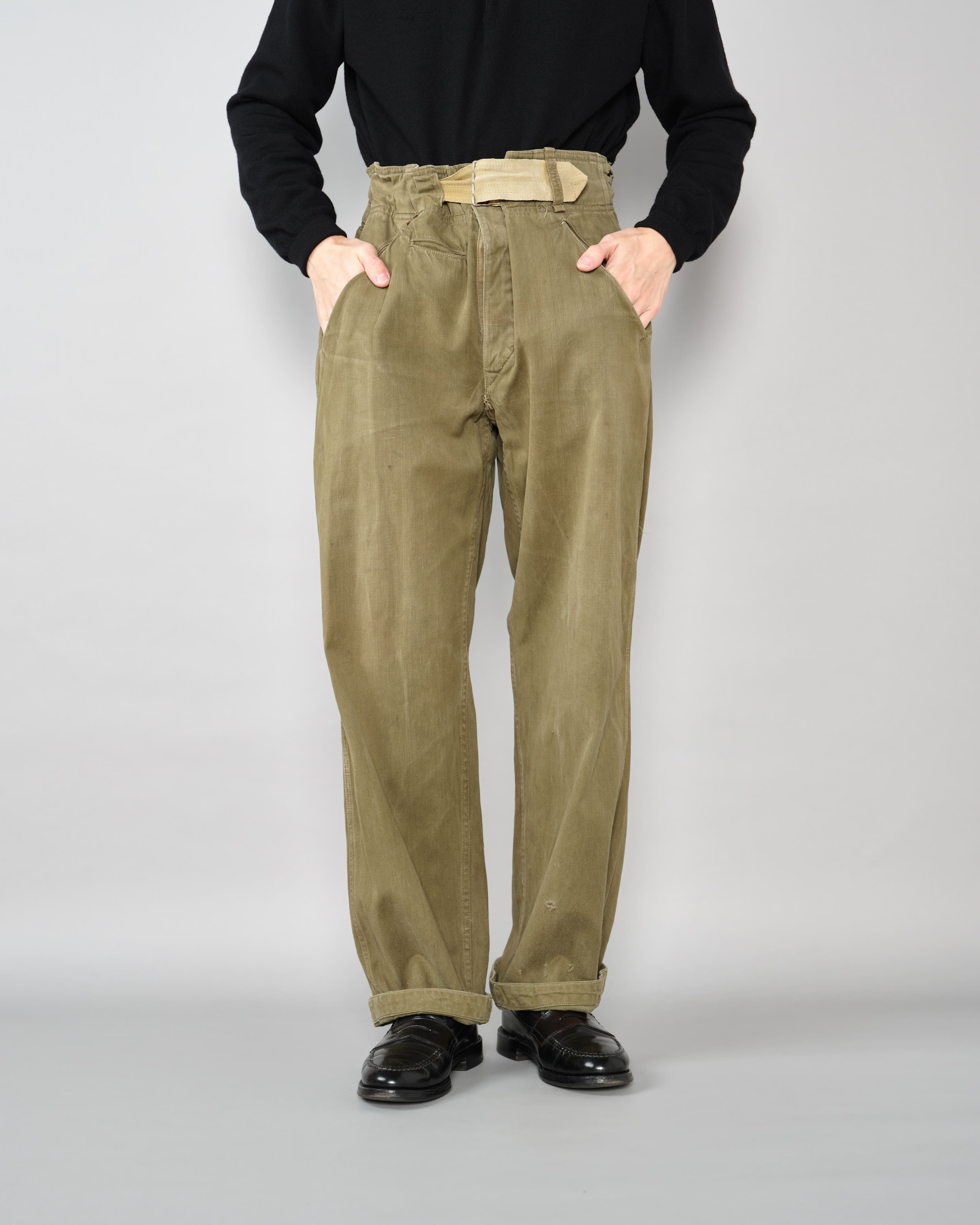 【~40's】WWII German Army Tropical Field Trousers "Wehrmacht"
