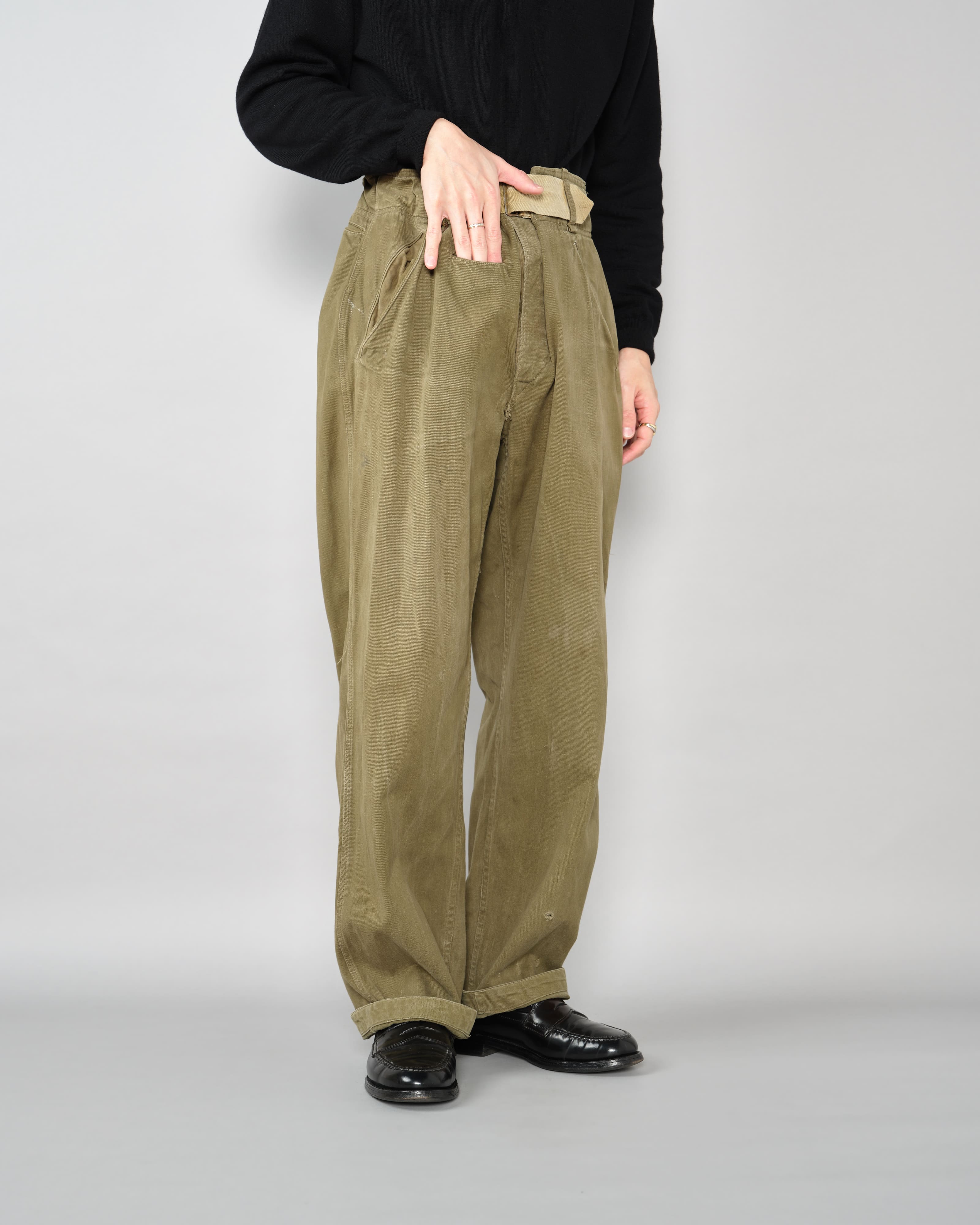 【~40's】WWII German Army Tropical Field Trousers "Wehrmacht"