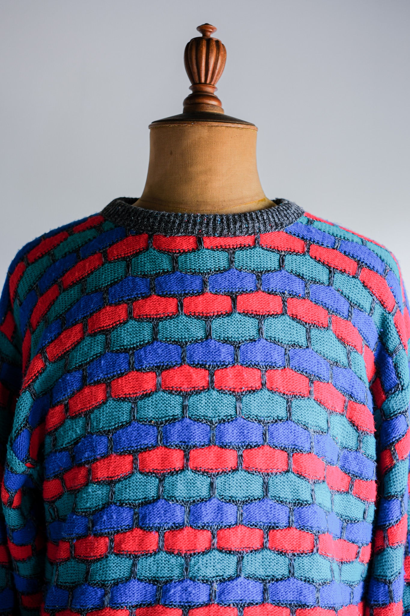 【~90's】American Vintage Acrylic Patterned Sweater Size.LARGE
