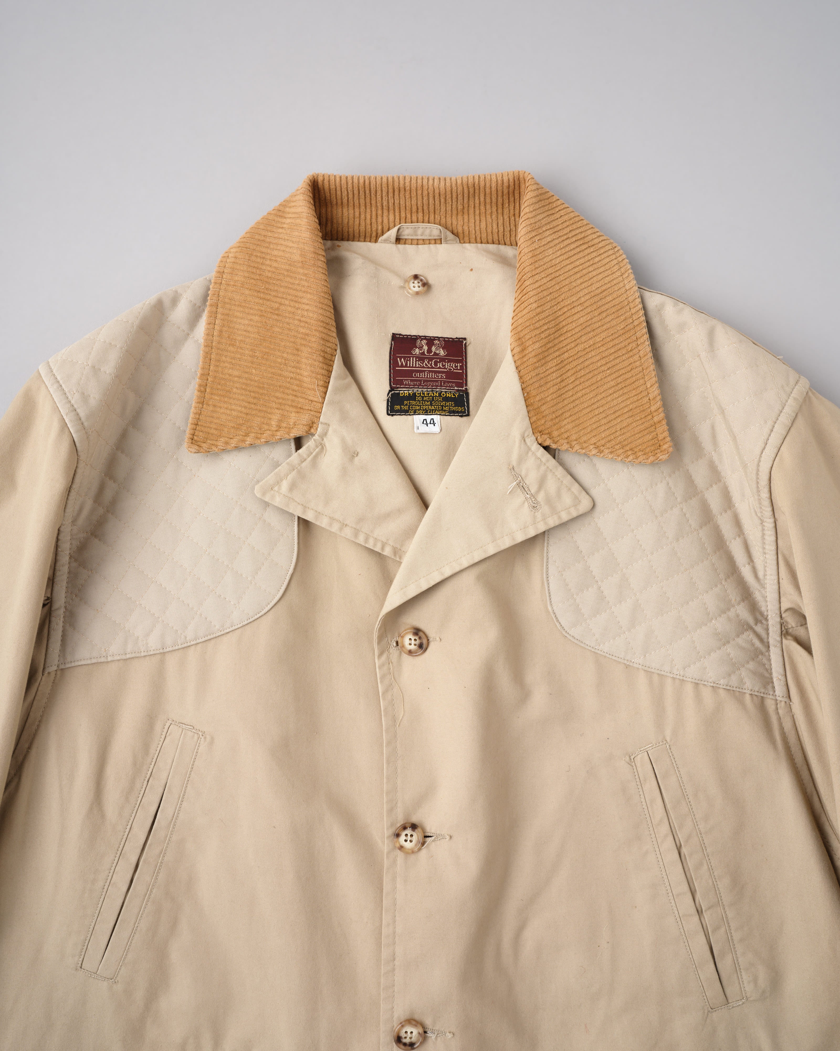 【~80's】Vintage Willis&Geiger Bush Poplin Quail Coat Size.44 "Made in U.S.A."